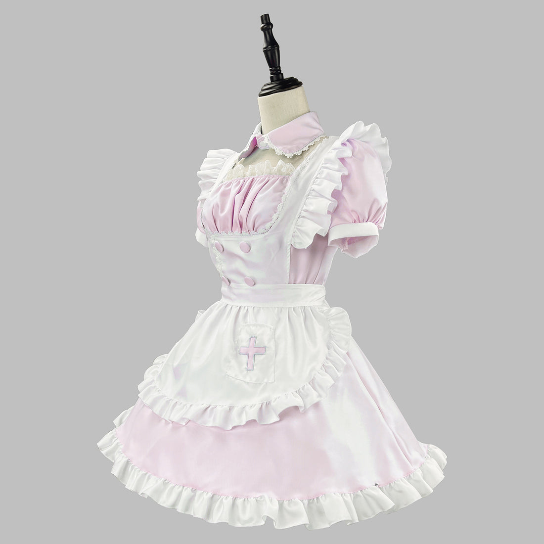 Light Color Angel Maid Outfit Cosplay Streamer Dress Costume