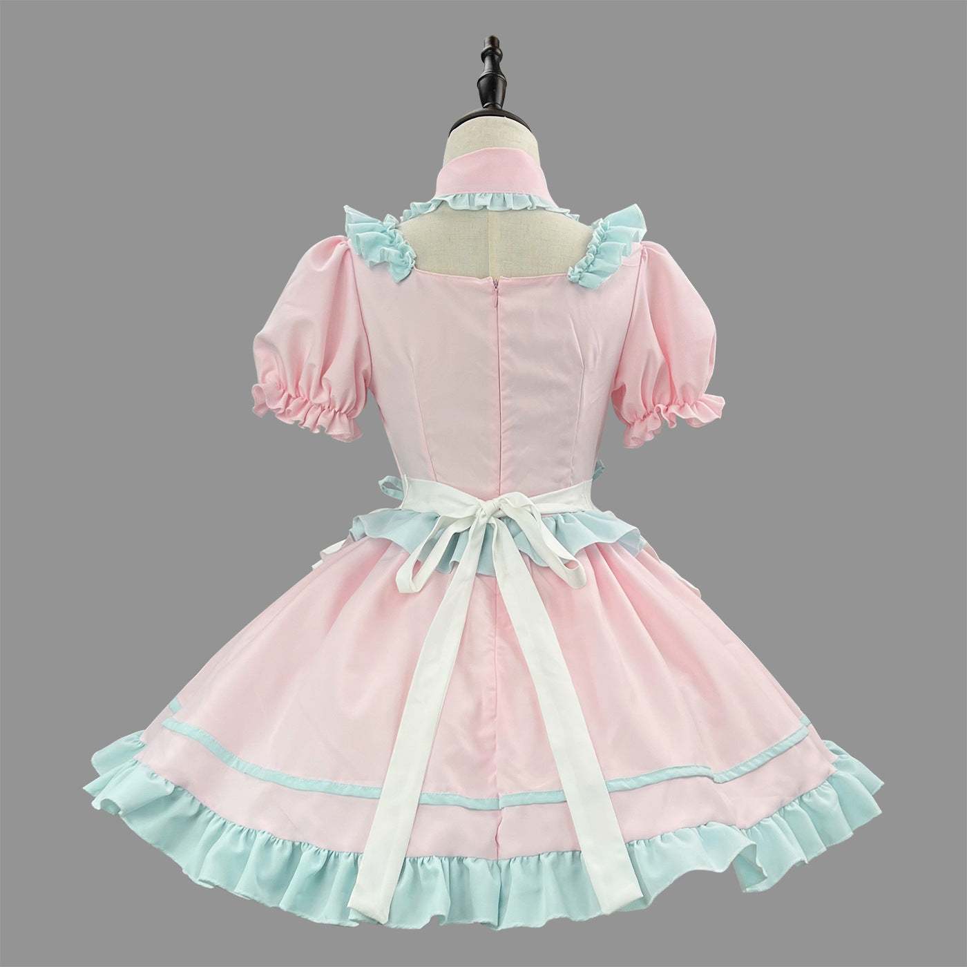 Enchanting Pink Lolita Maid Outfit Streamers Cosplay Dress