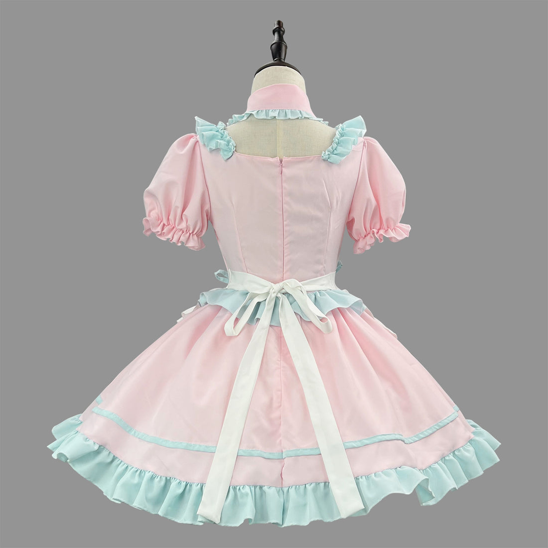 Enchanting Pink Lolita Maid Outfit Streamers Cosplay Dress