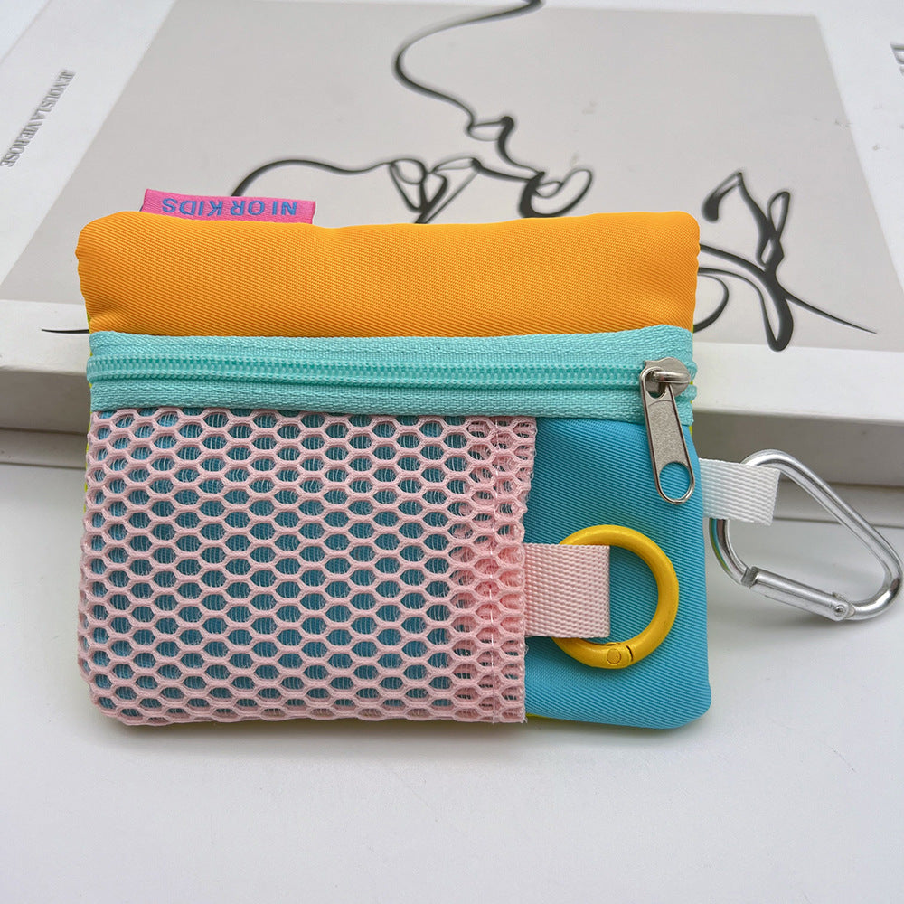 Mini Coin Purse Headphone Bag with Carabiner – Multifunctional Portable Bag Phone Accessory