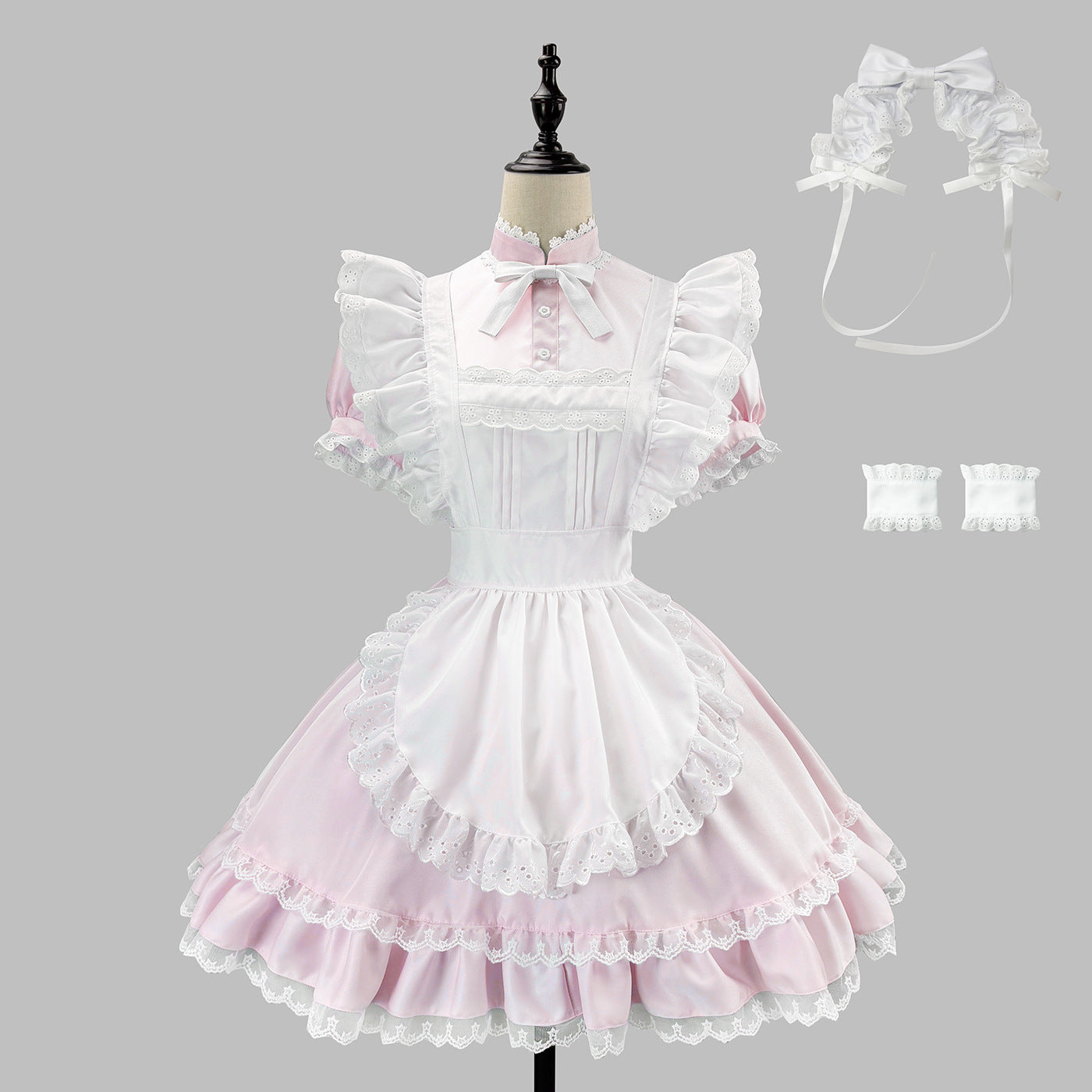 Alice Aqua Blue Lolita Maid Outfit Streamer Cosplay Dress