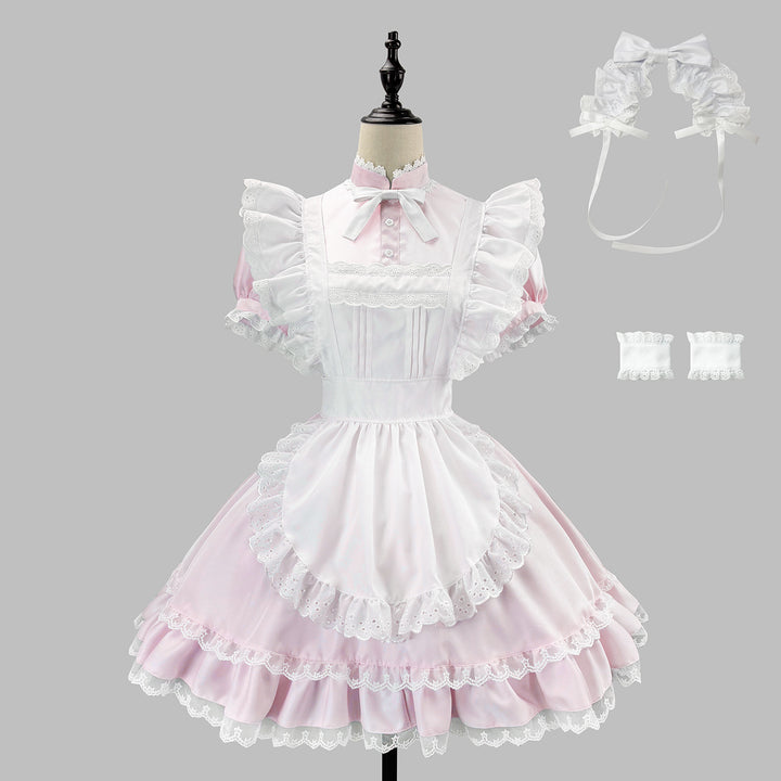 Alice Aqua Blue Lolita Maid Outfit Streamer Cosplay Dress