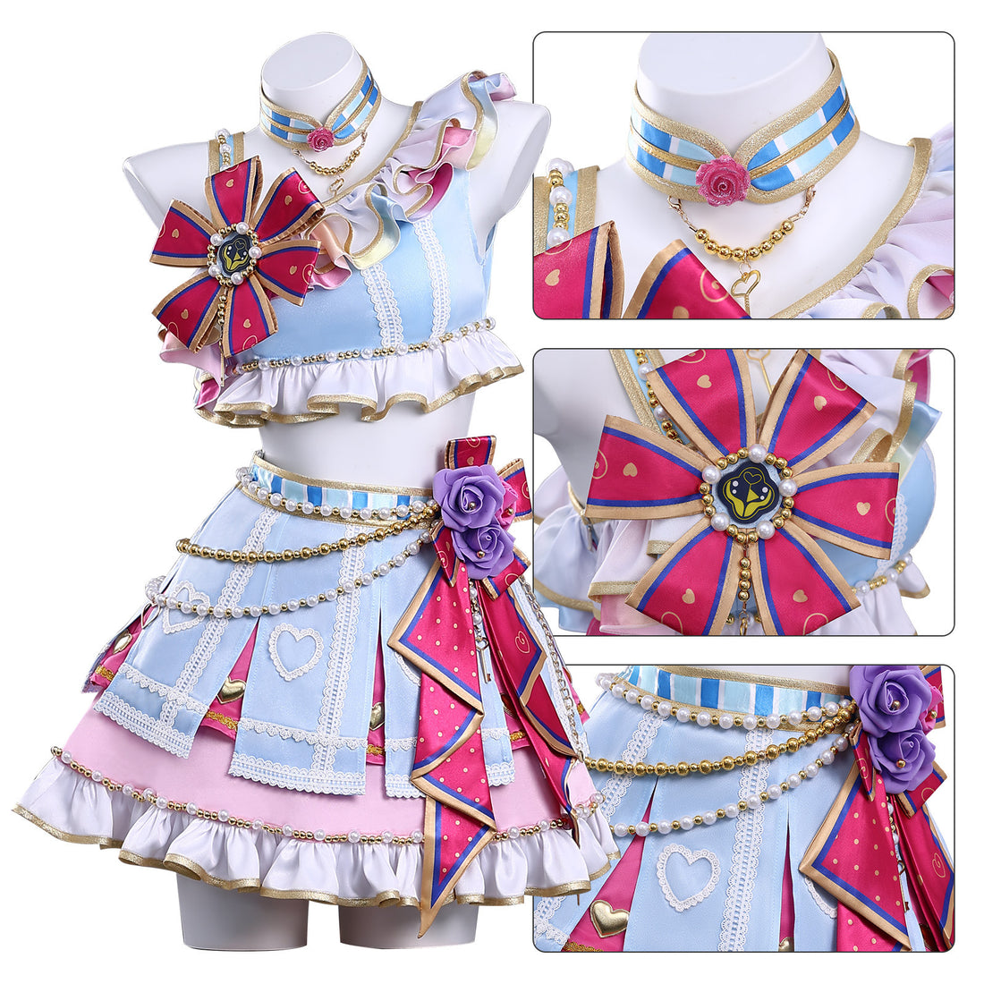 Star Activity Hoshimiya Ichigo Kiriya Aoi Cosplay Costume Cheerleading Team Lolita Dress