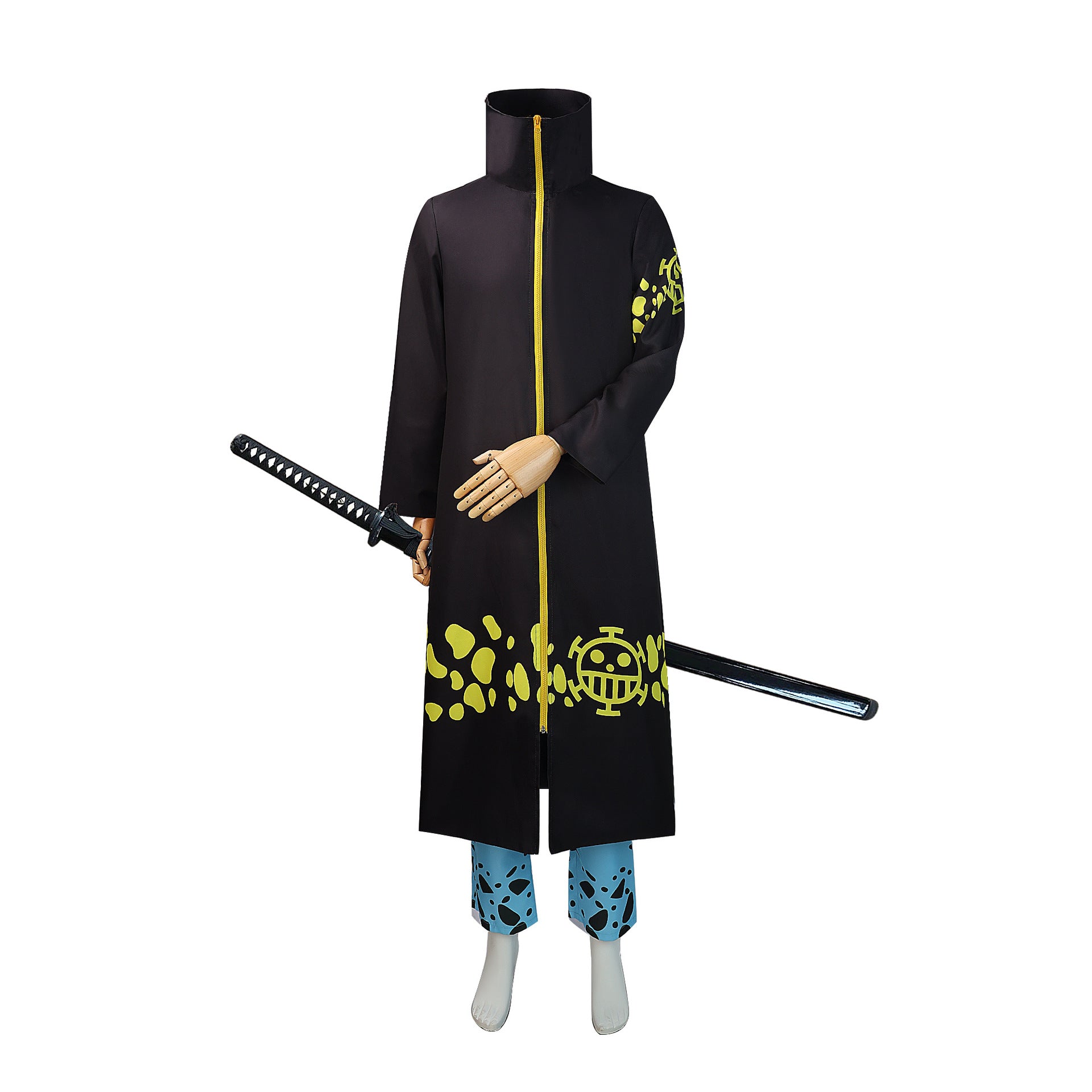 Navigation Trafalgar D. Water Law Cosplay Costume - One Piece Halloween Carnival Outfit with Hat