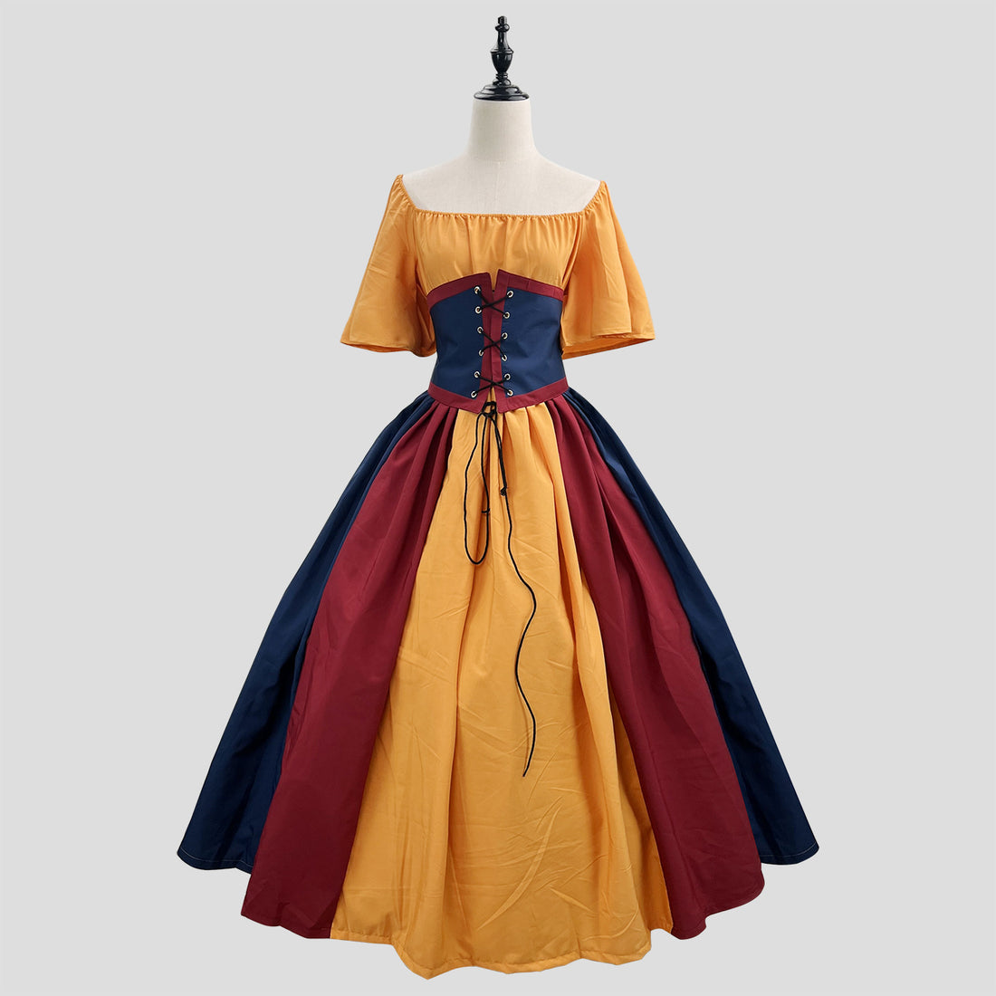 Women's Medieval Renaissance Cosplay Dress - Vintage Flutter Sleeve Fairy Elf Gown