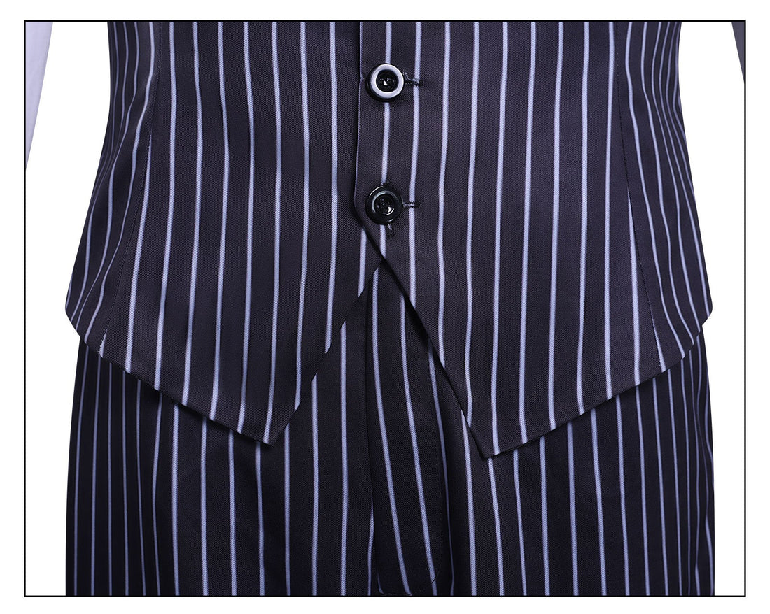 Wednesday 2 Gomez Addams Striped Suit Male Cosplay Costumes