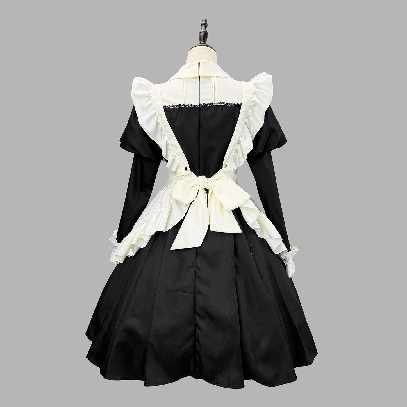 Akihabara Black White Traditional Maid Outfit Lolita Cosplay Dress