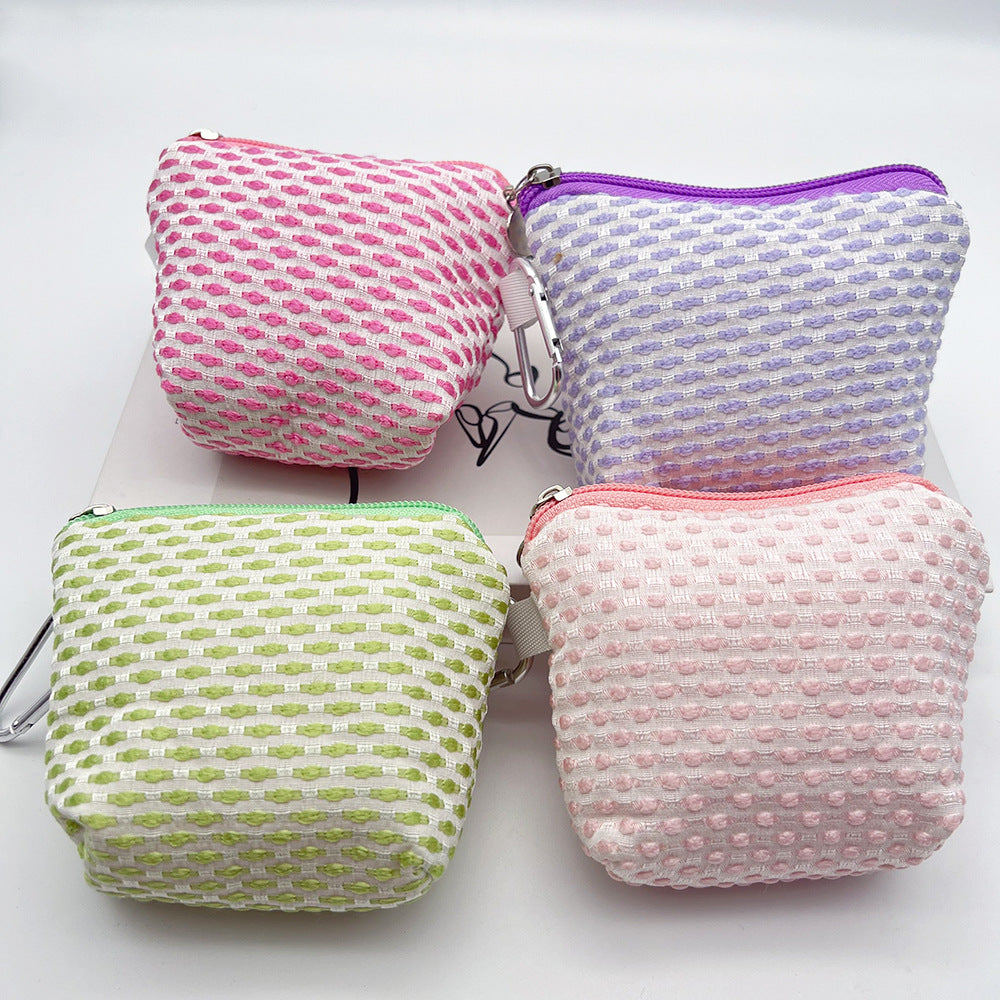 Mini Coin Purse Headphone Bag with Carabiner – Multifunctional Portable Bag Phone Accessory