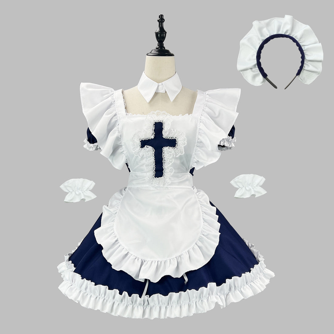 Classic Short Sleeve Lolita Dress Cute Japanese Maid Cosplay