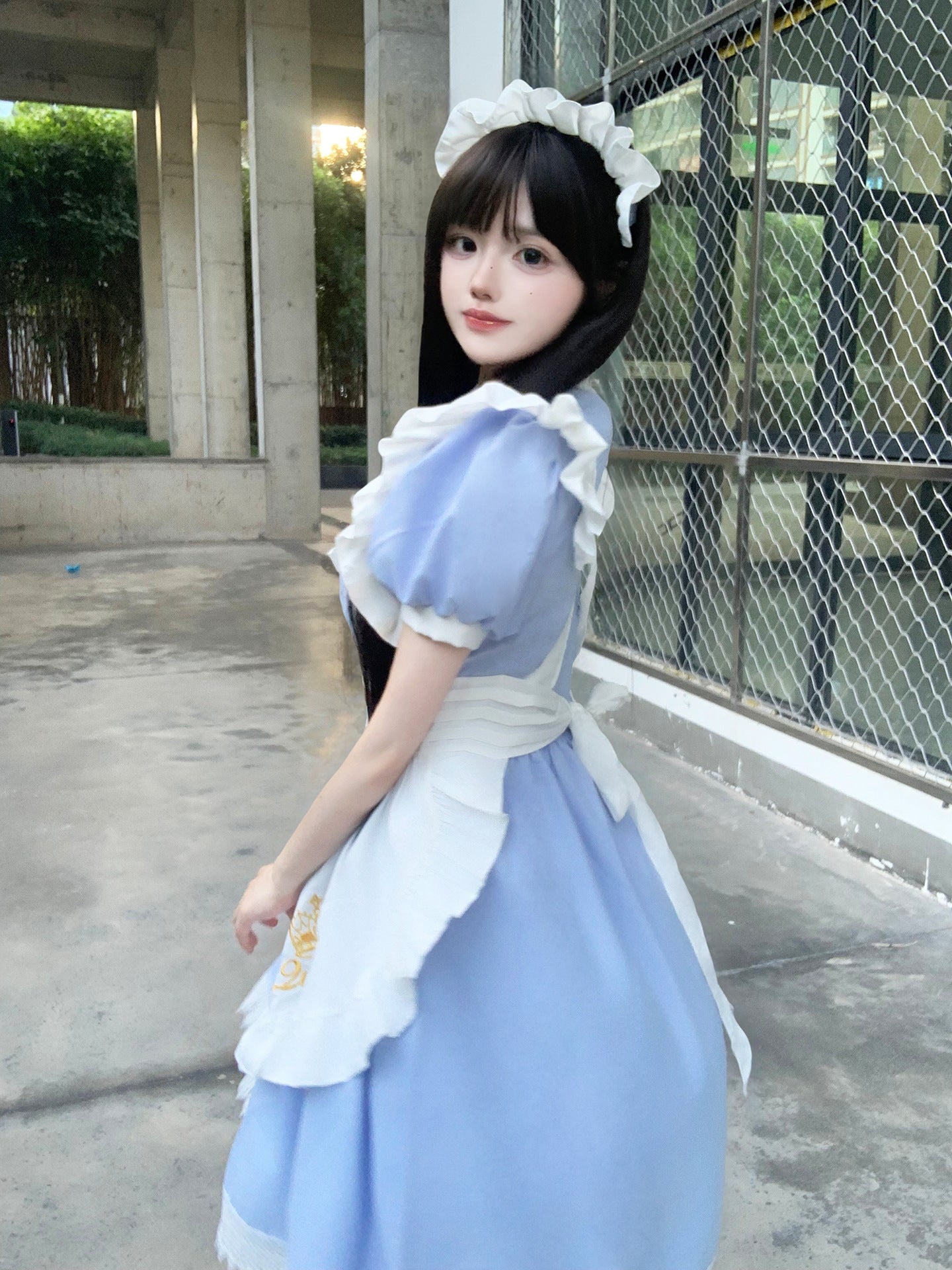 British Queen Maid Outfit Long Dress Lolita Cosplay Costume