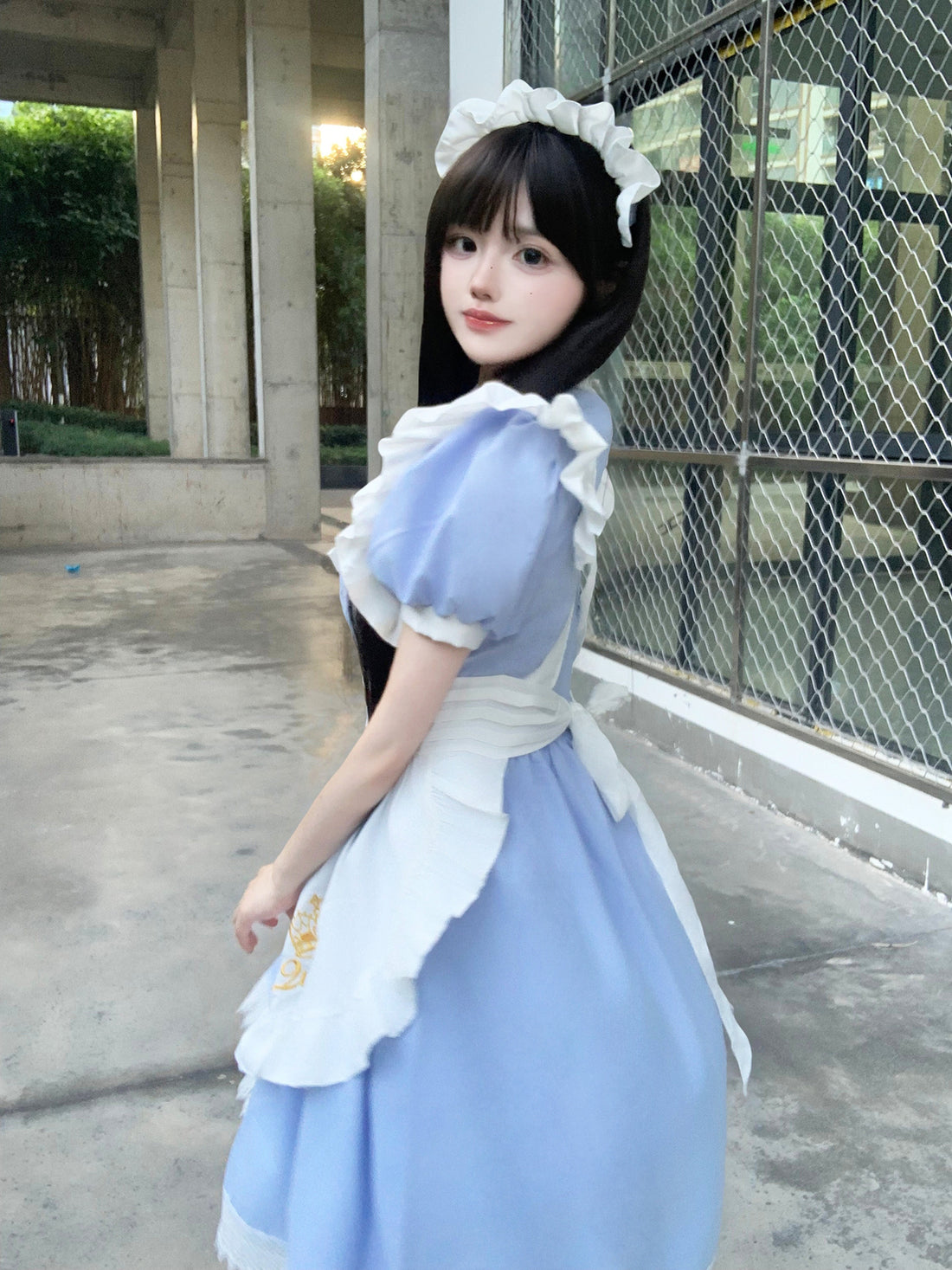 British Queen Maid Outfit Long Dress Lolita Cosplay Costume