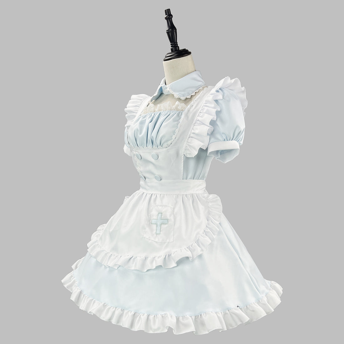 Light Color Angel Maid Outfit Cosplay Streamer Dress Costume