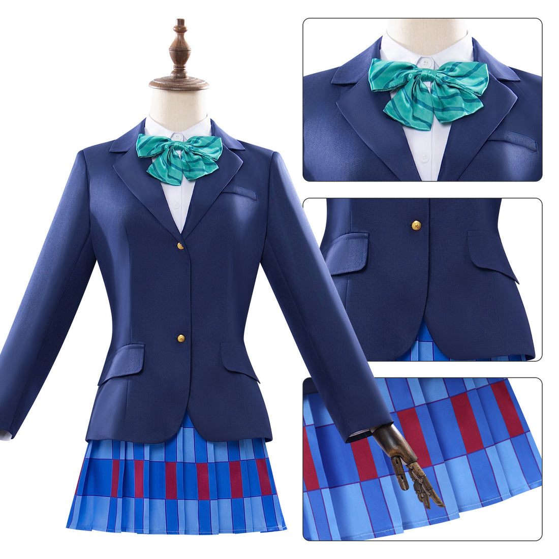 Minami Kotori Yazawa Nico JK School Uniform Coat Skirt Cosplay Costumes