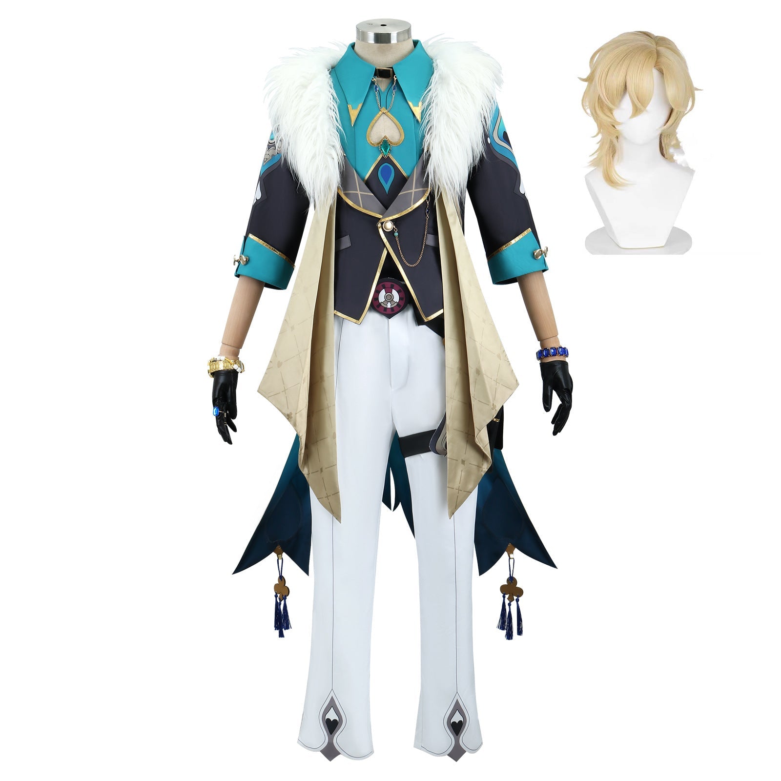 Honkai: Star Rail Aventurine Fullset Glasses Watch Cosplay Costumes