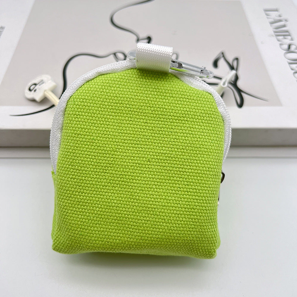 Cute Bear Mini Coin Purse Headphone Bag with Carabiner – Printed Mini Bag Phone Accessory