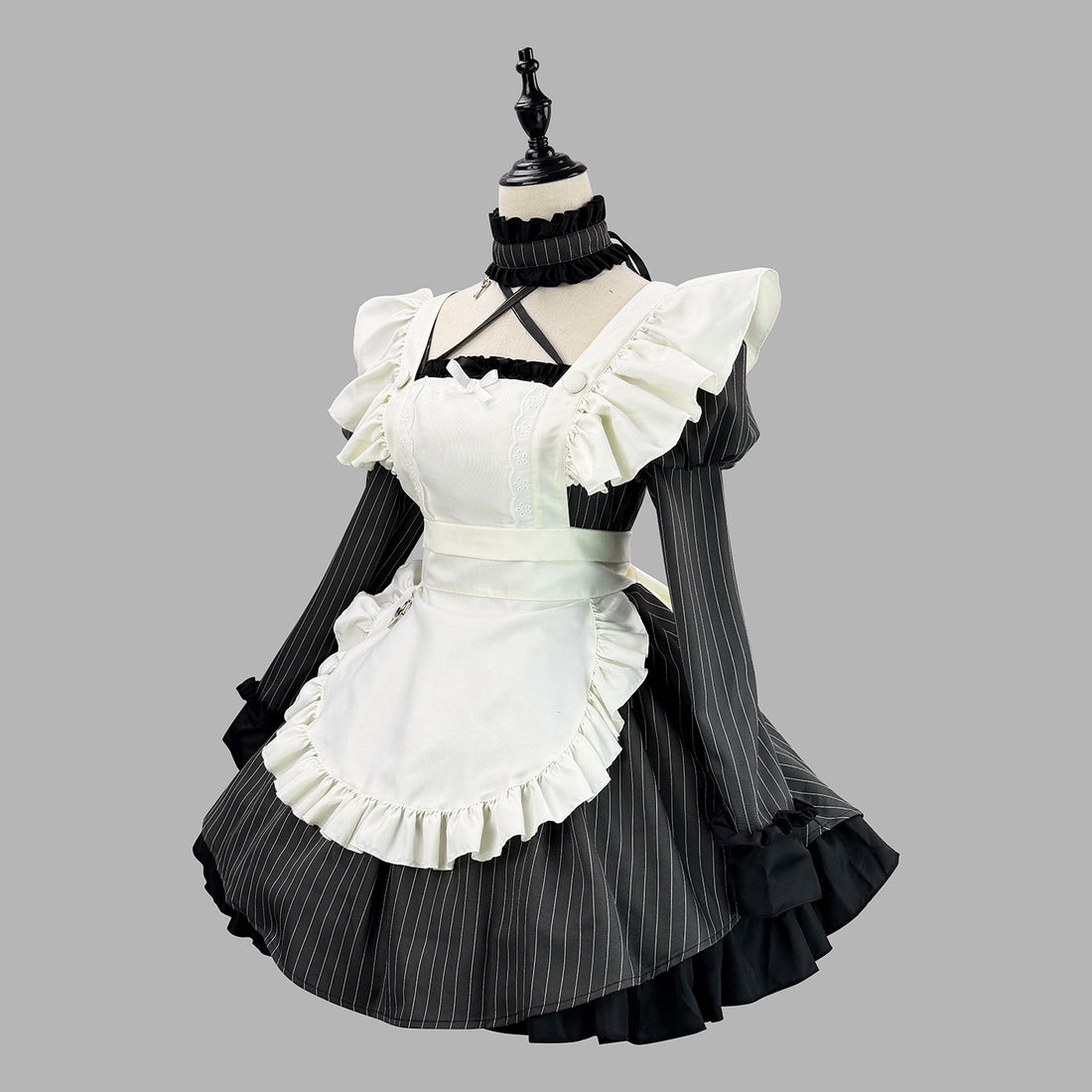 Lace Puff Sleeves Maid Outfit Gamer Streamer Cosplay Dress
