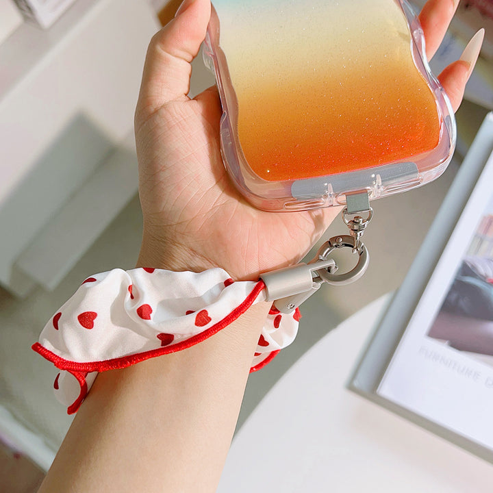 Stylish Fabric Art Wrist Phone Strap with Tether Tabs – Colon-shaped Wristlet & Hand Lanyard