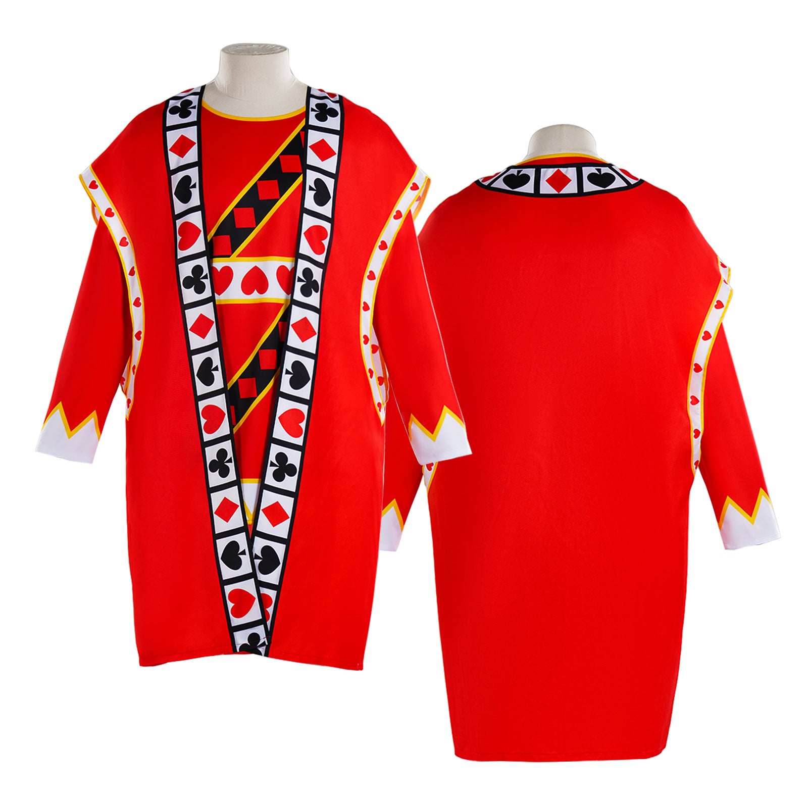 Alice Style Red Magic King Playing Card Cosplay Costume Halloween Fancy Dress