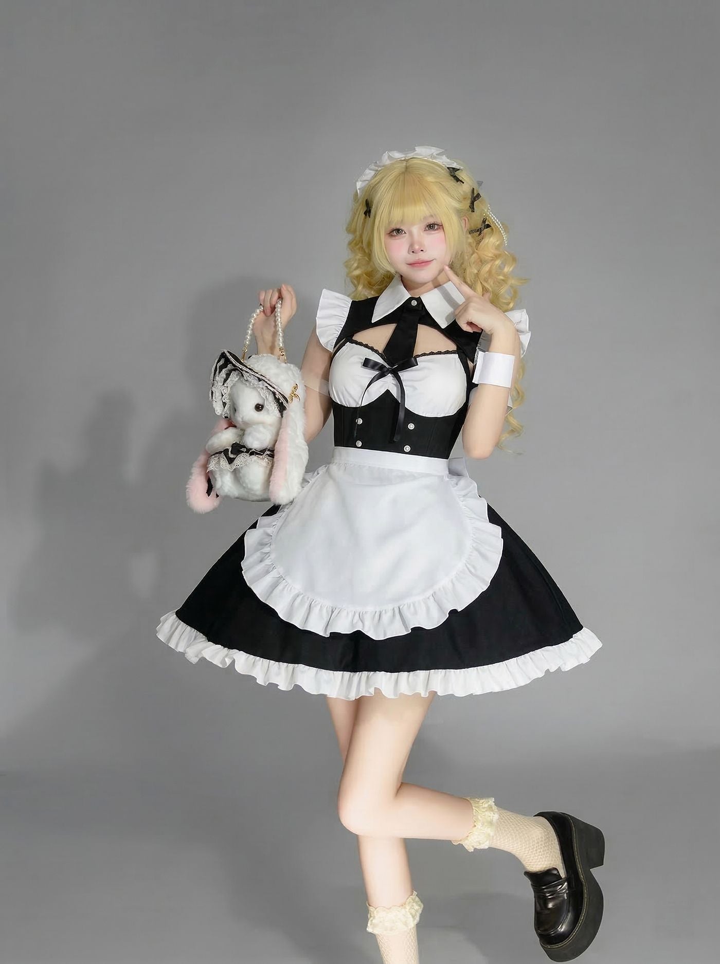 Open-back Maid Outfit Game Streamer Cosplay Lolita Dress