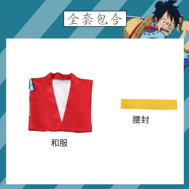 Anime Navigation Wano Country Monkey D. Luffy Kimono One Piece Cosplay Costumes