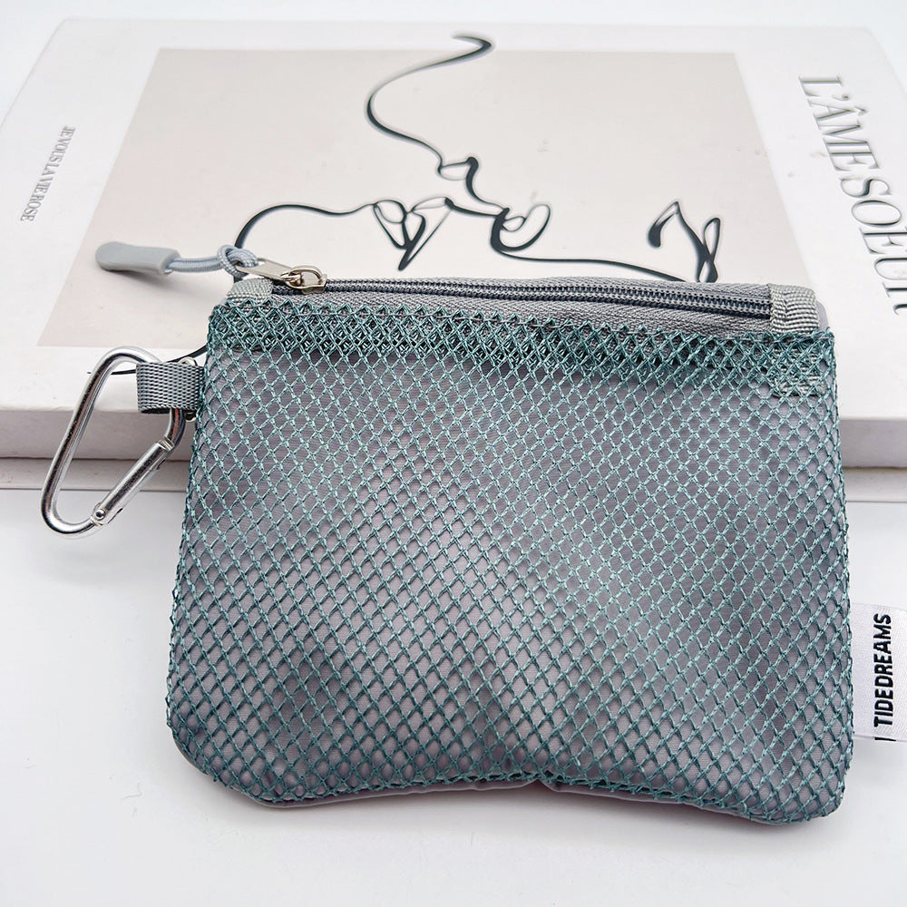 Mini Coin Purse Headphone Bag with Carabiner – Multifunctional Portable Bag Phone Accessory
