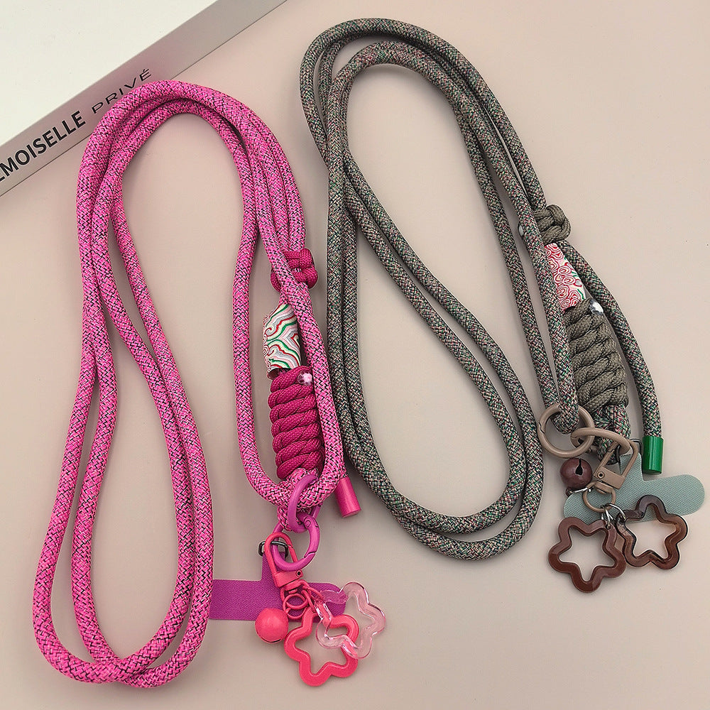 Multicolor Adjustable Crossbody Neck Phone Lanyard Long Strap with Tether Tabs Phone Charm
