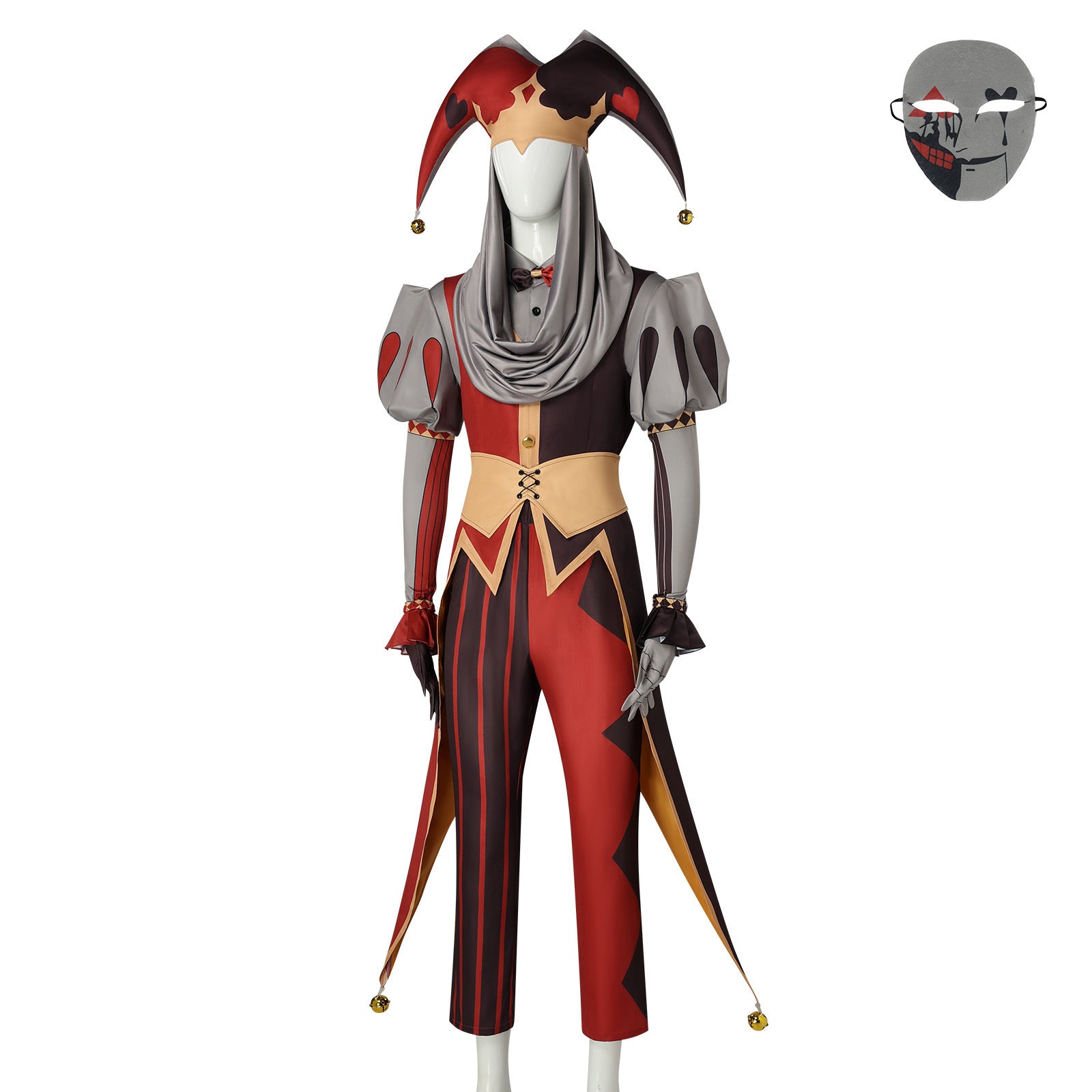 Game Kingdom of Marionettes Jester Jestyn Cosplay Costumes Halloween Party Clown Outfit