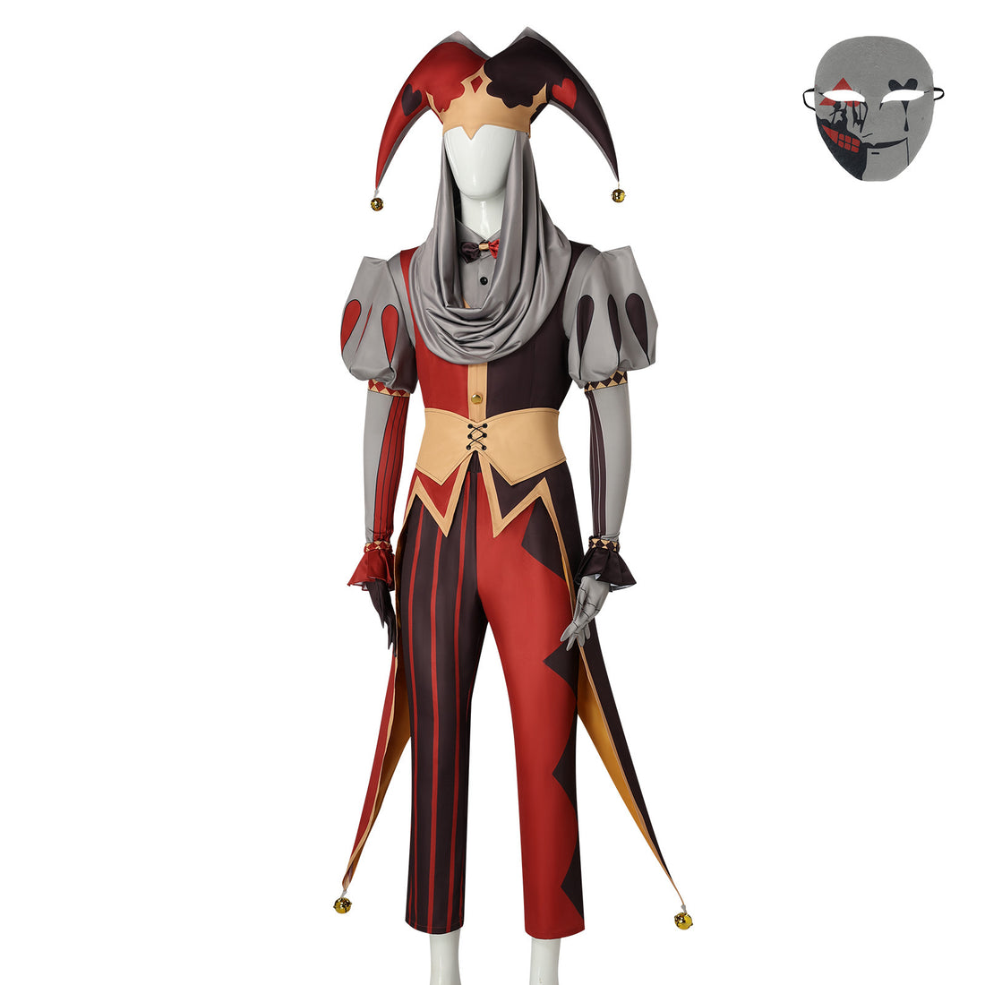 Game Kingdom of Marionettes Jester Jestyn Cosplay Costumes Halloween Party Clown Outfit