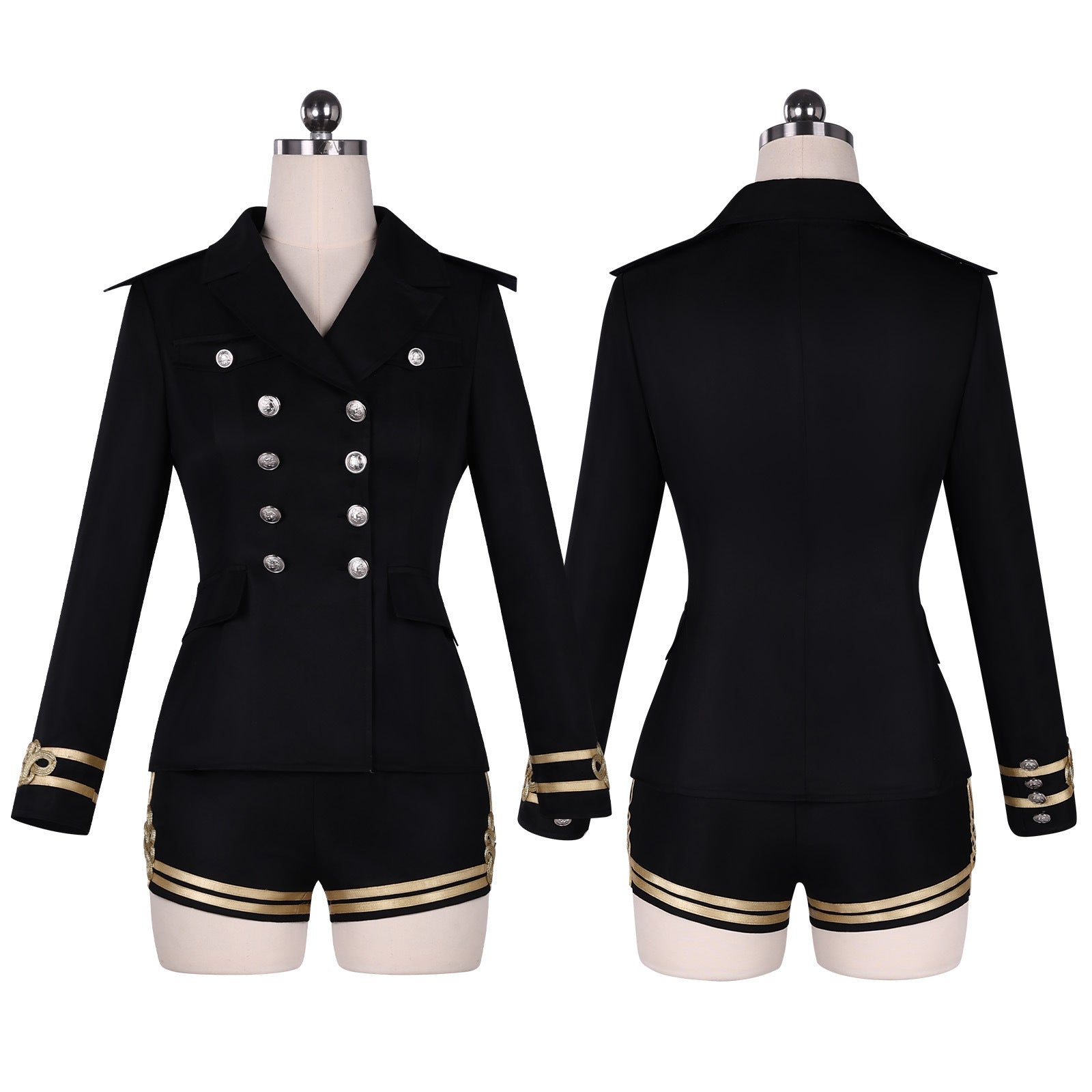 K-Pop Girl IVE Jang Won Young Same Style White Sailor Navy Uniform Stage Outfit