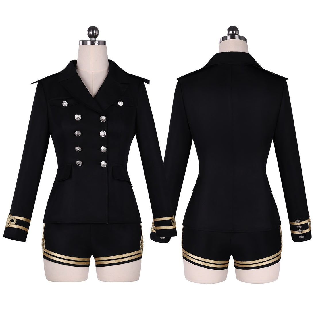 K-Pop Girl IVE Jang Won Young Same Style White Sailor Navy Uniform Stage Outfit