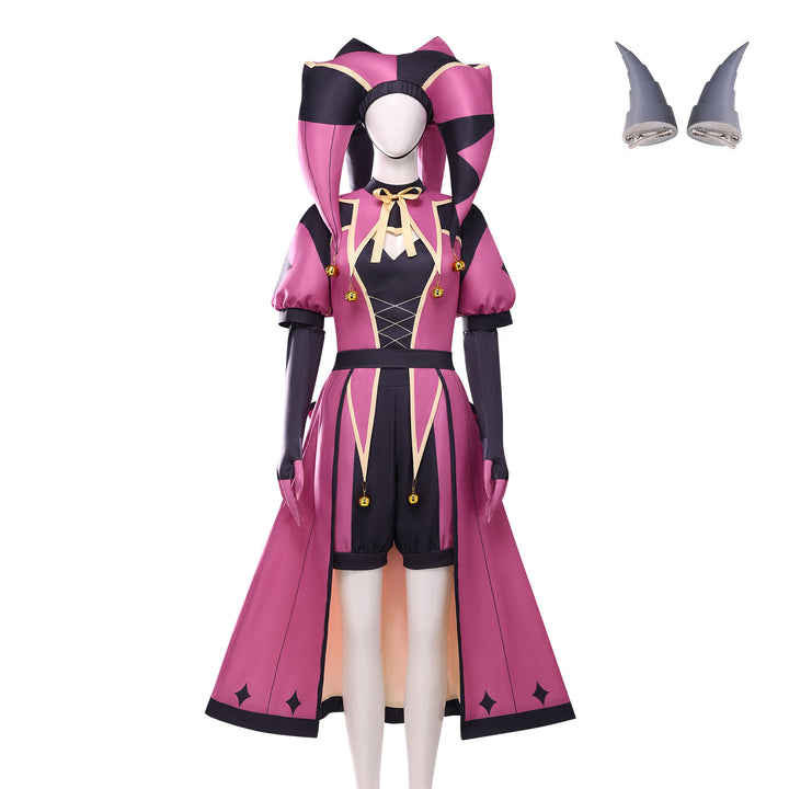 The Freak Circus Colombina Women Joker Cosplay Costumes Halloween Clown Carnival Party Outfit