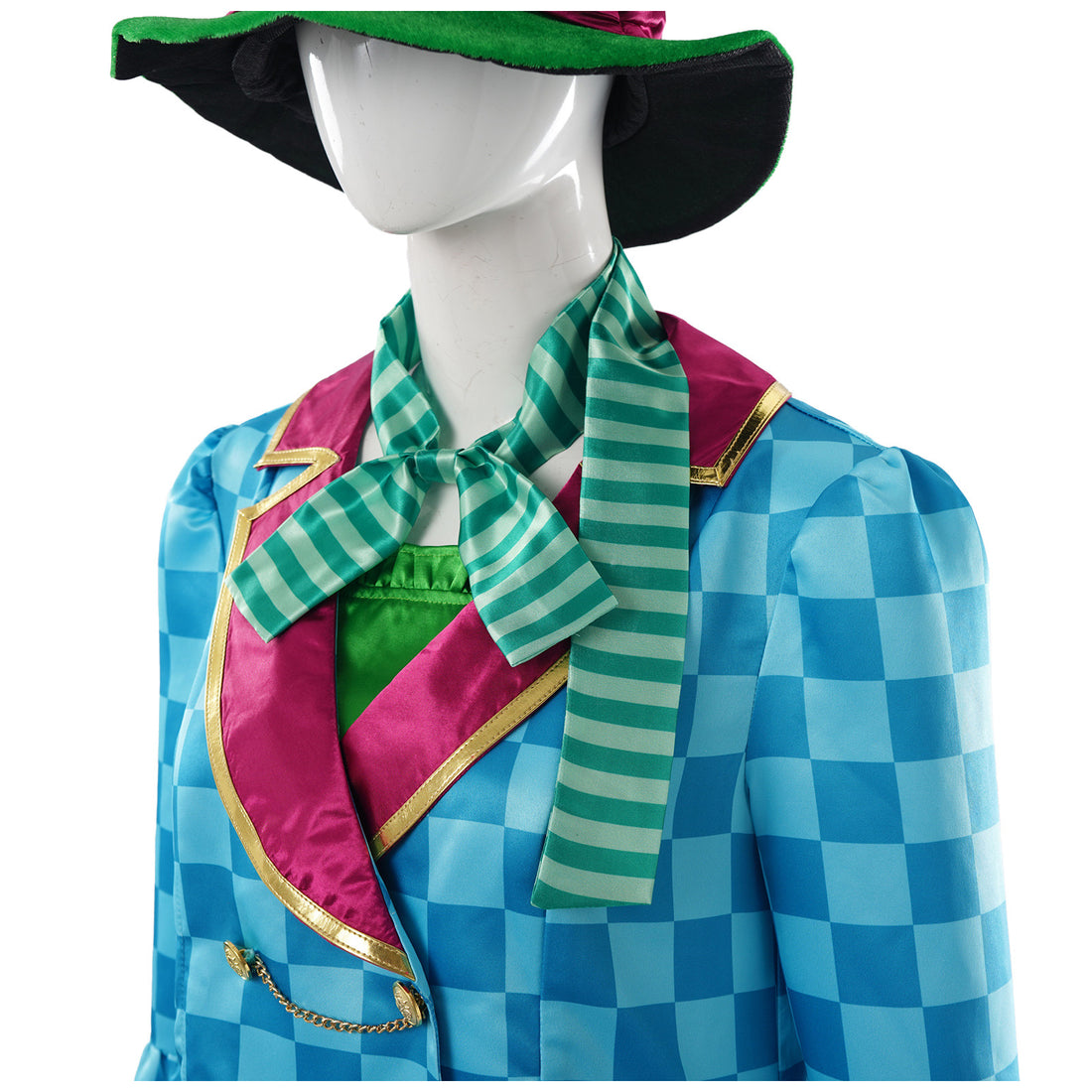Alice Mad Hatter Genderbend Women Outfit - Halloween Carnival Party Cosplay Costume