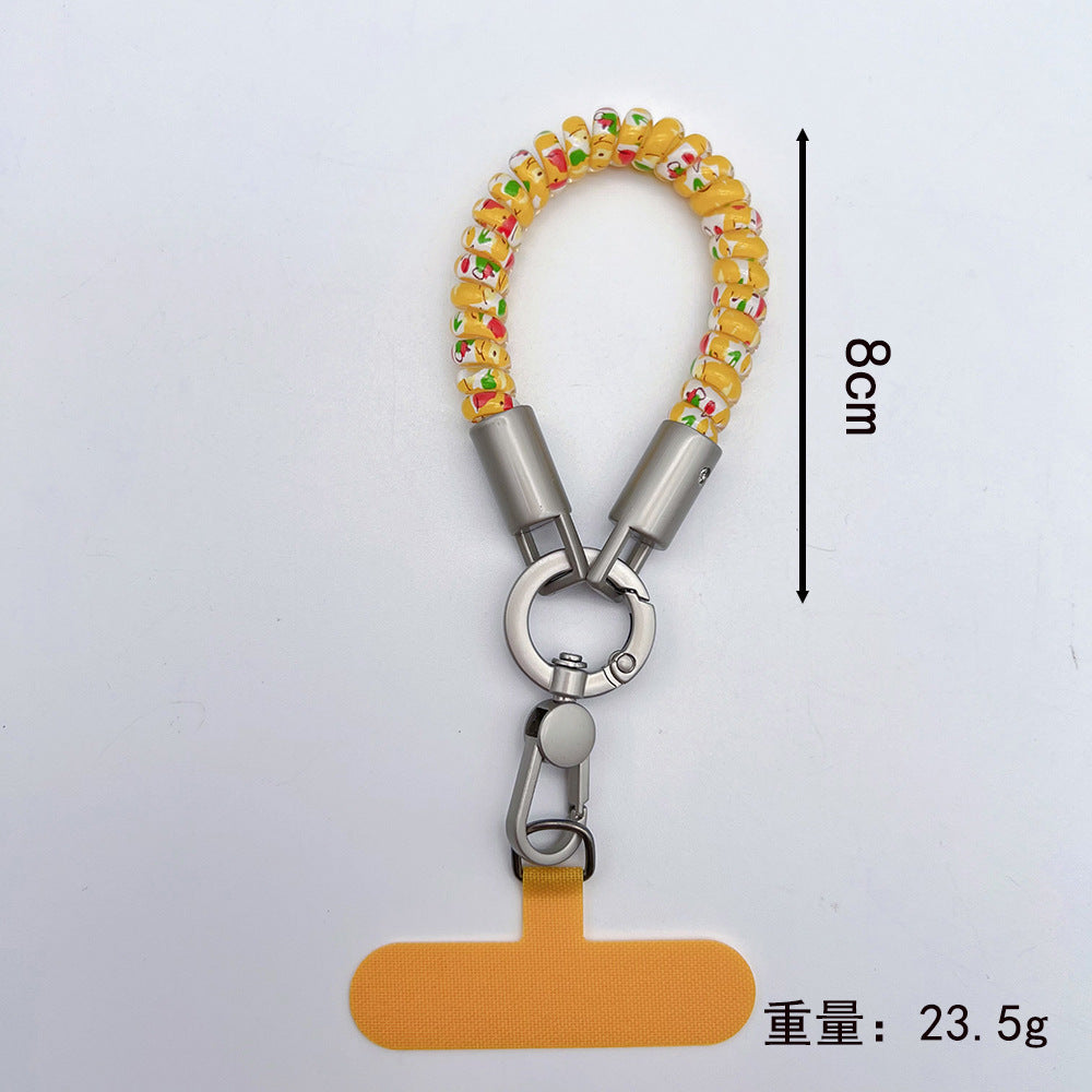 TPU Phone Cord Wrist Phone Strap with Tether Tabs – Elasticity Short Wristlet & Hand Lanyard