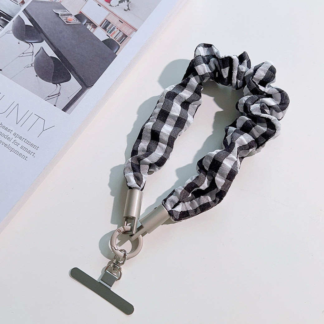 Stylish Fabric Art Wrist Phone Strap with Tether Tabs – Colon-shaped Wristlet & Hand Lanyard