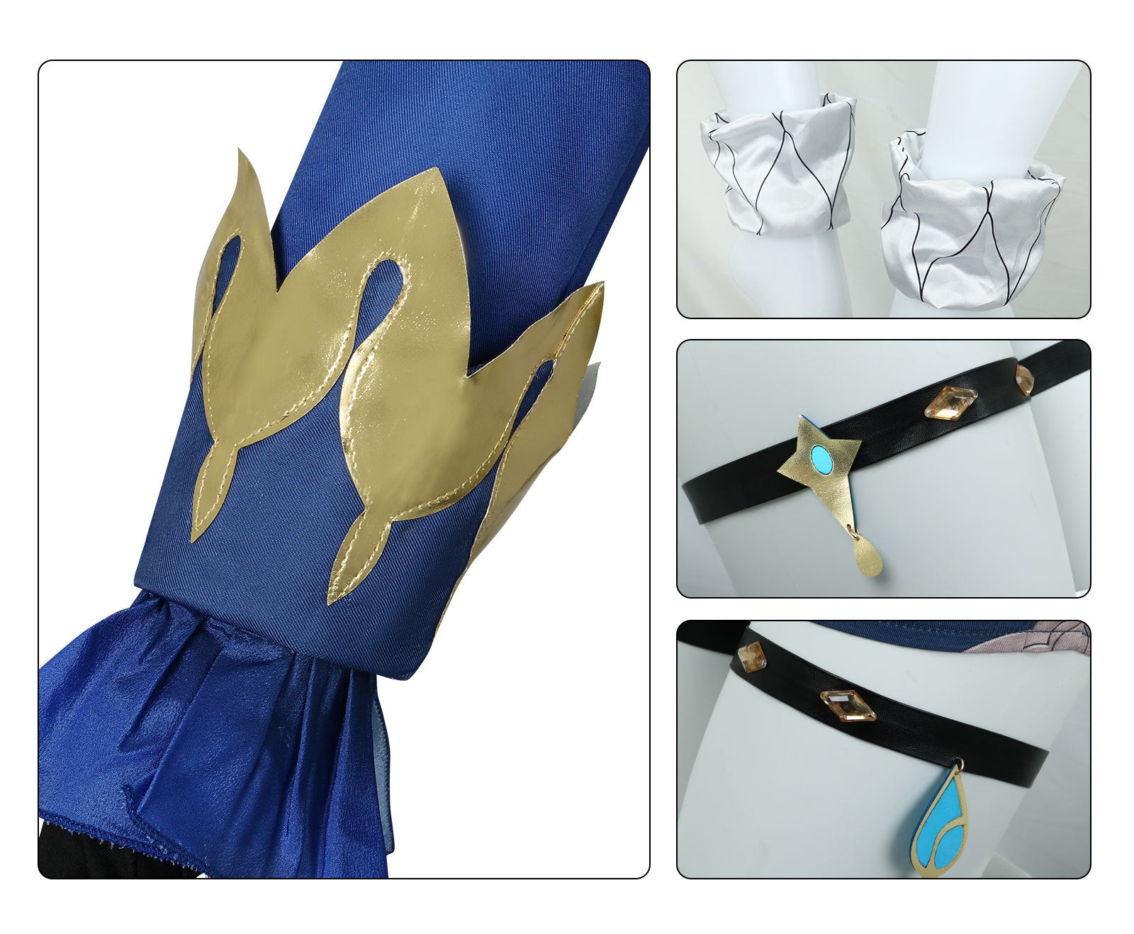 Genshin Impact Focalors Furina de Fontaine Black Cosplay Costumes