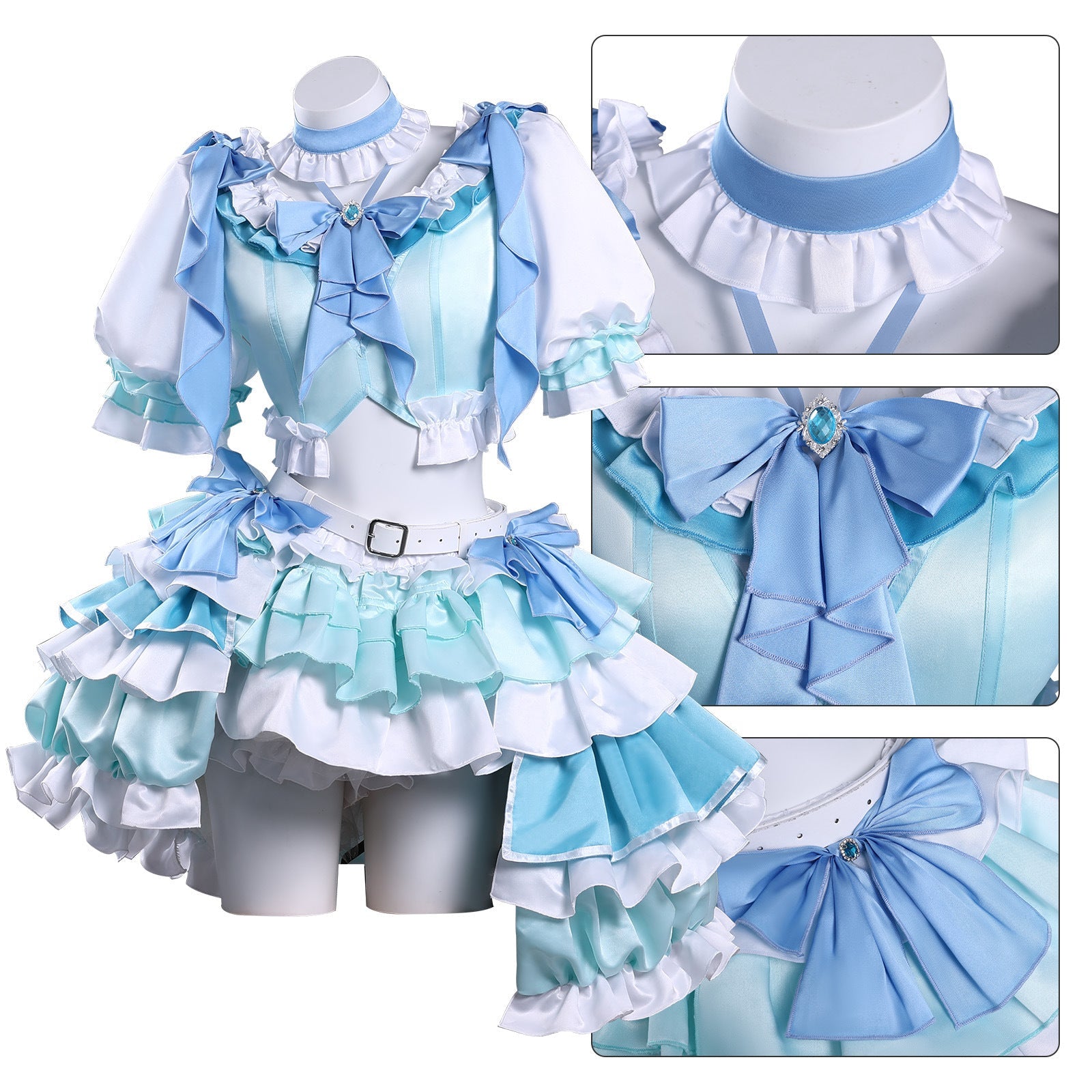 Puella Magi Madoka Magica Miki Sayaka Stage Outfit Cosplay Costumes