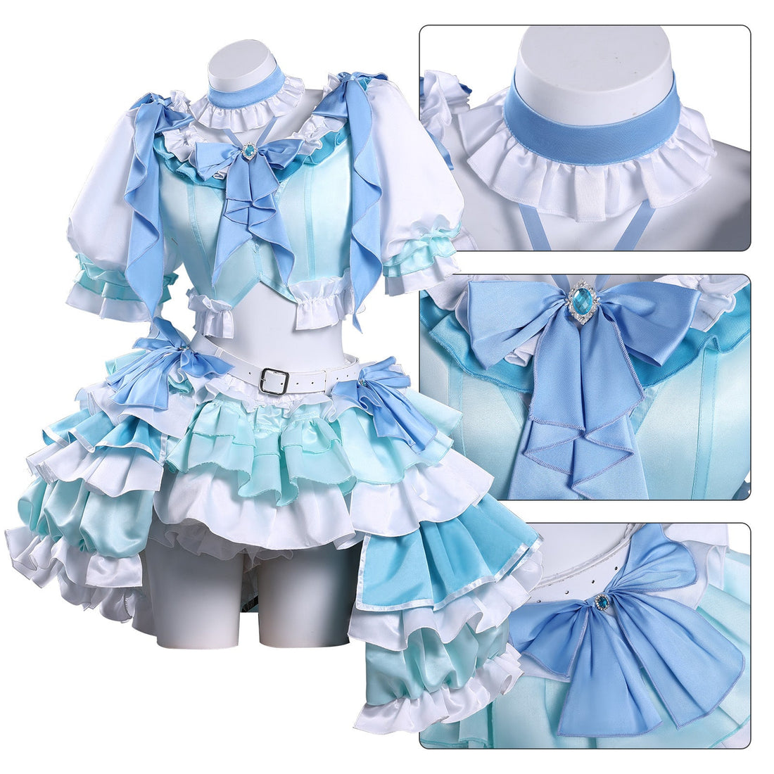 Puella Magi Madoka Magica Miki Sayaka Stage Outfit Cosplay Costumes