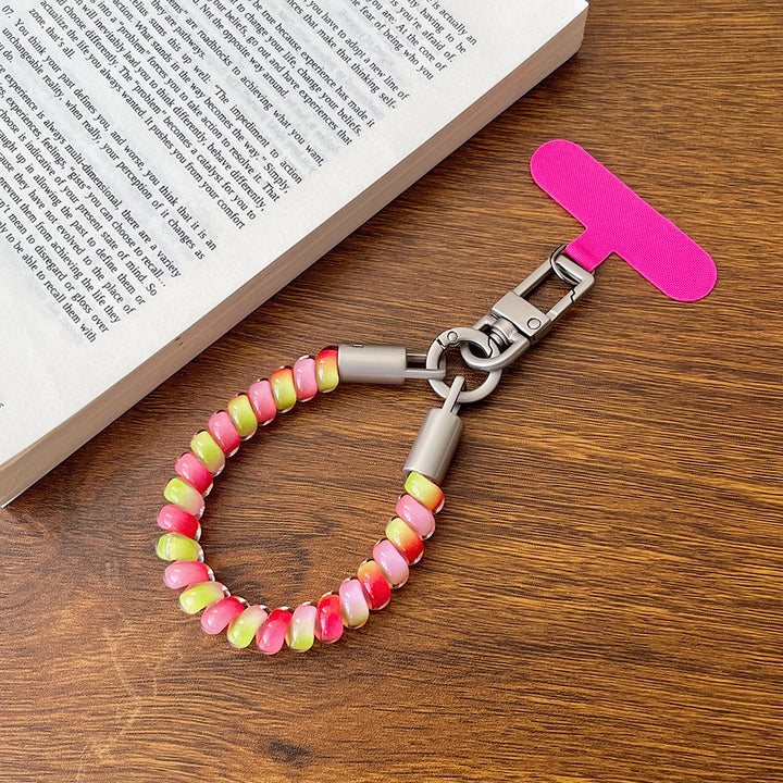 Thick Phone Cord Wrist Phone Strap with Tether Tabs – High Elasticity Wristlet & Hand Lanyard