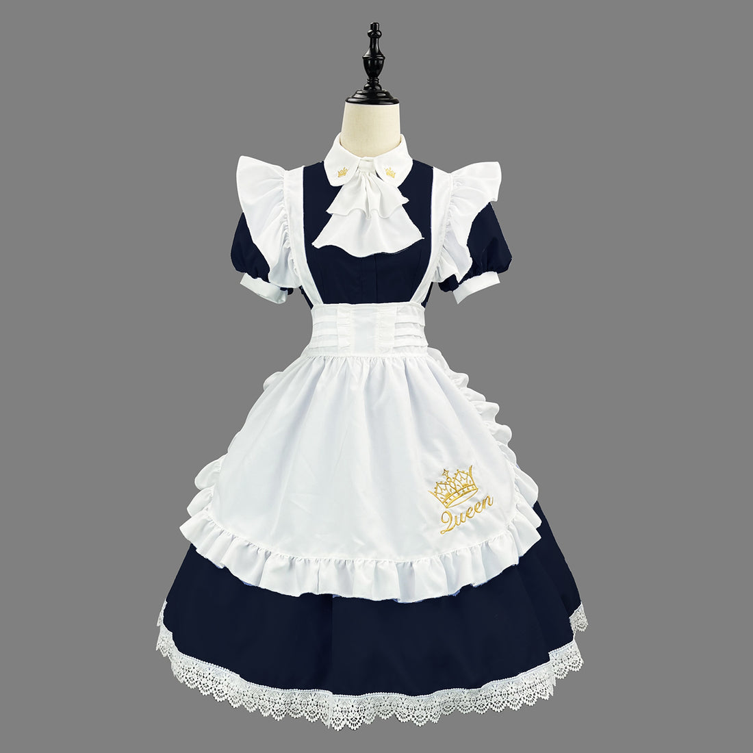 British Queen Maid Outfit Long Dress Lolita Cosplay Costume