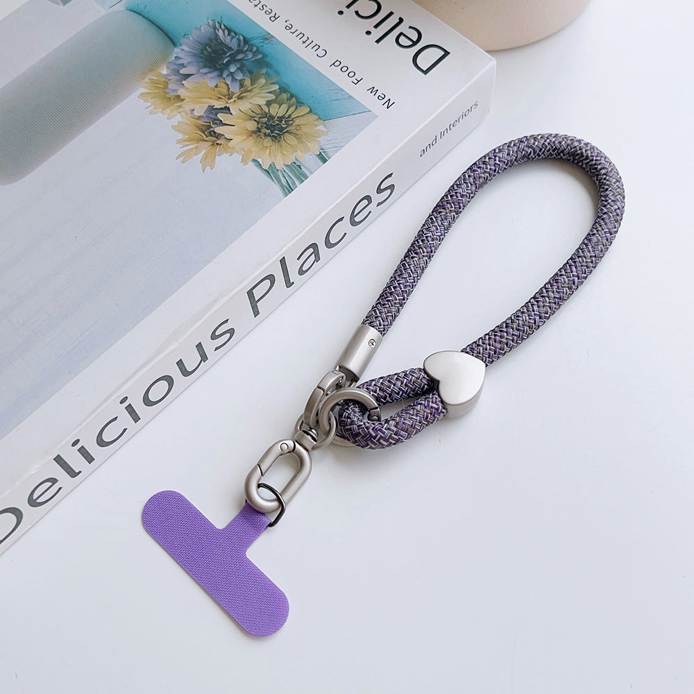 Heart Clasp Rotatable Wrist Phone Strap with Tether Tabs – Thick Wristlet & Hand Lanyard