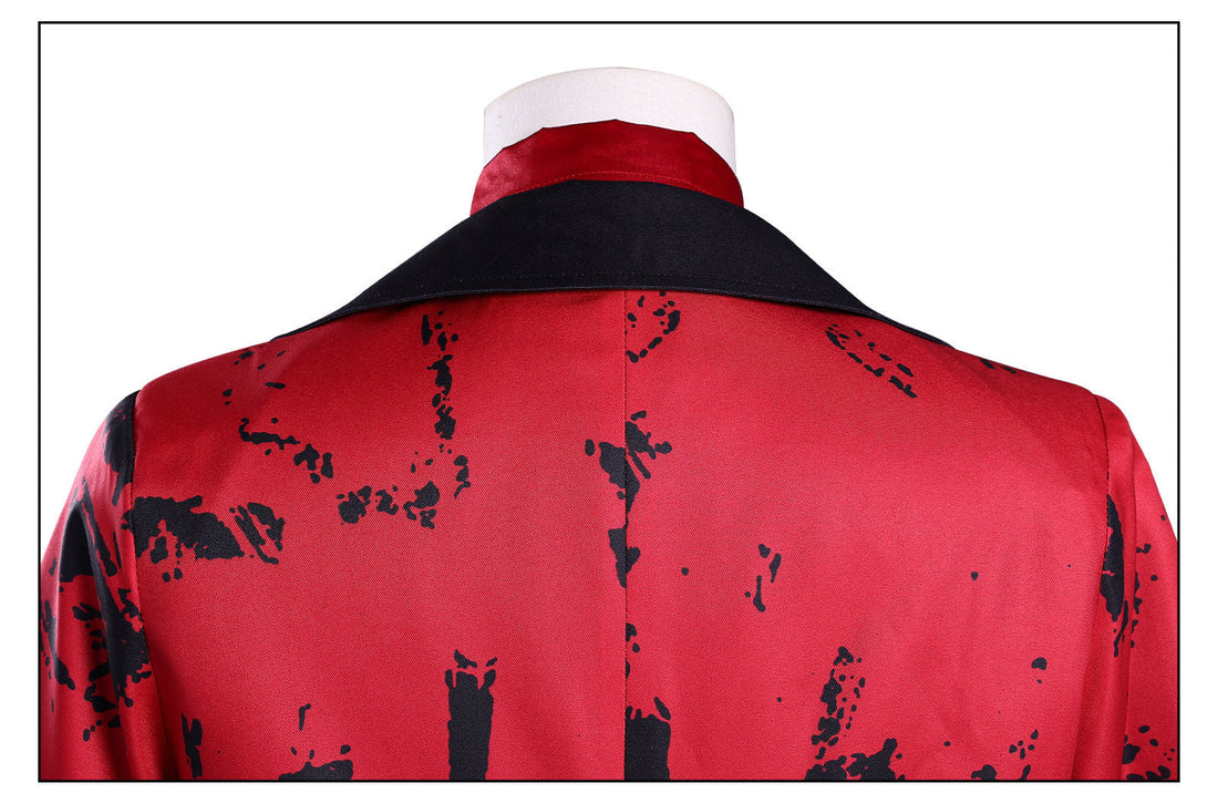 Wednesday 2 Addams Isaac Male Red Night Dress Cosplay Costumes