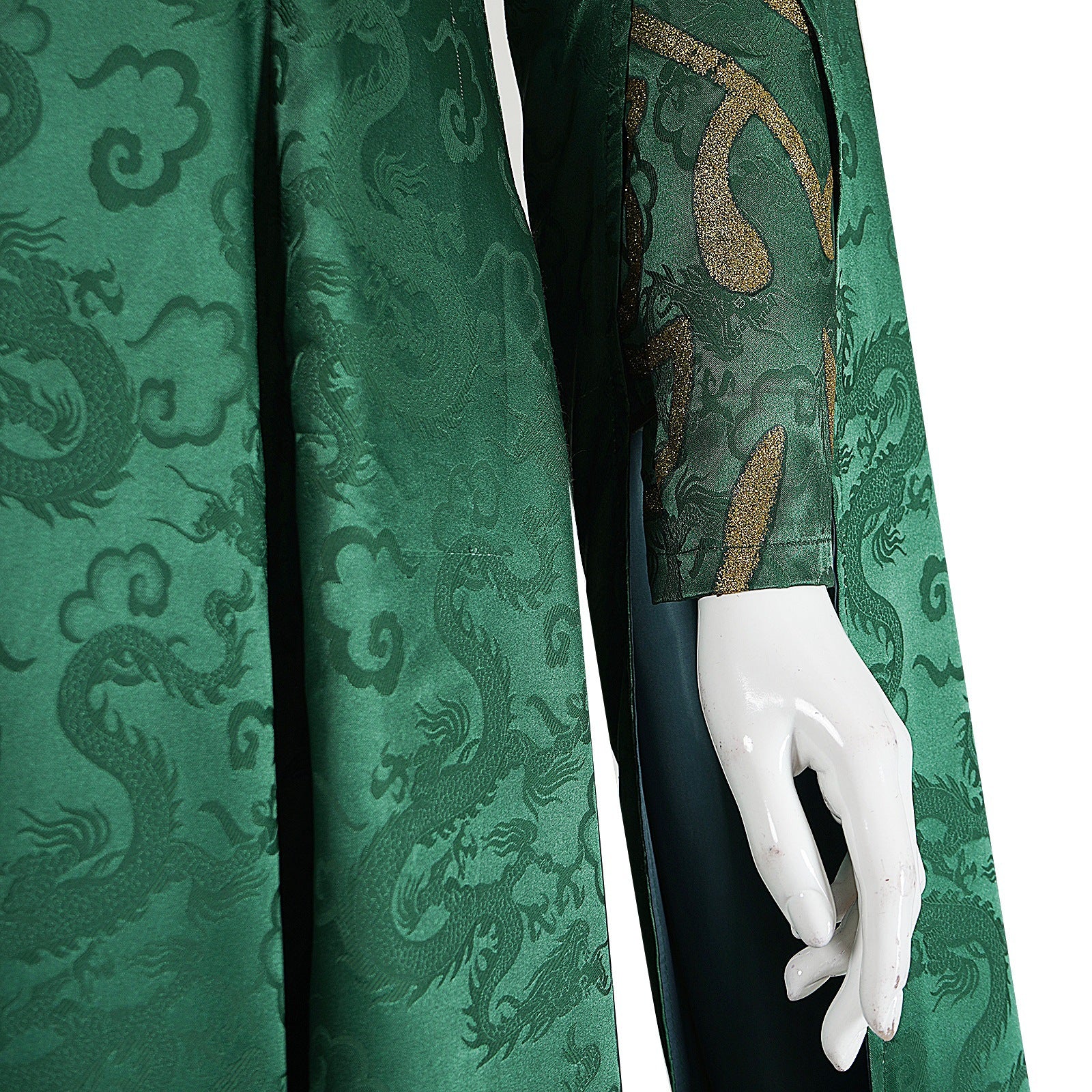 House of The Dragon: Alicent Hightower Green Jacquard Dress Cosplay Costumes