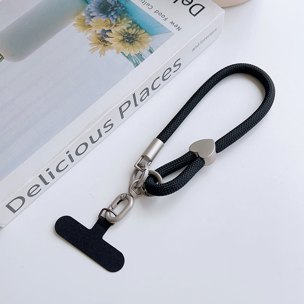 Heart Clasp Rotatable Wrist Phone Strap with Tether Tabs – Thick Wristlet & Hand Lanyard