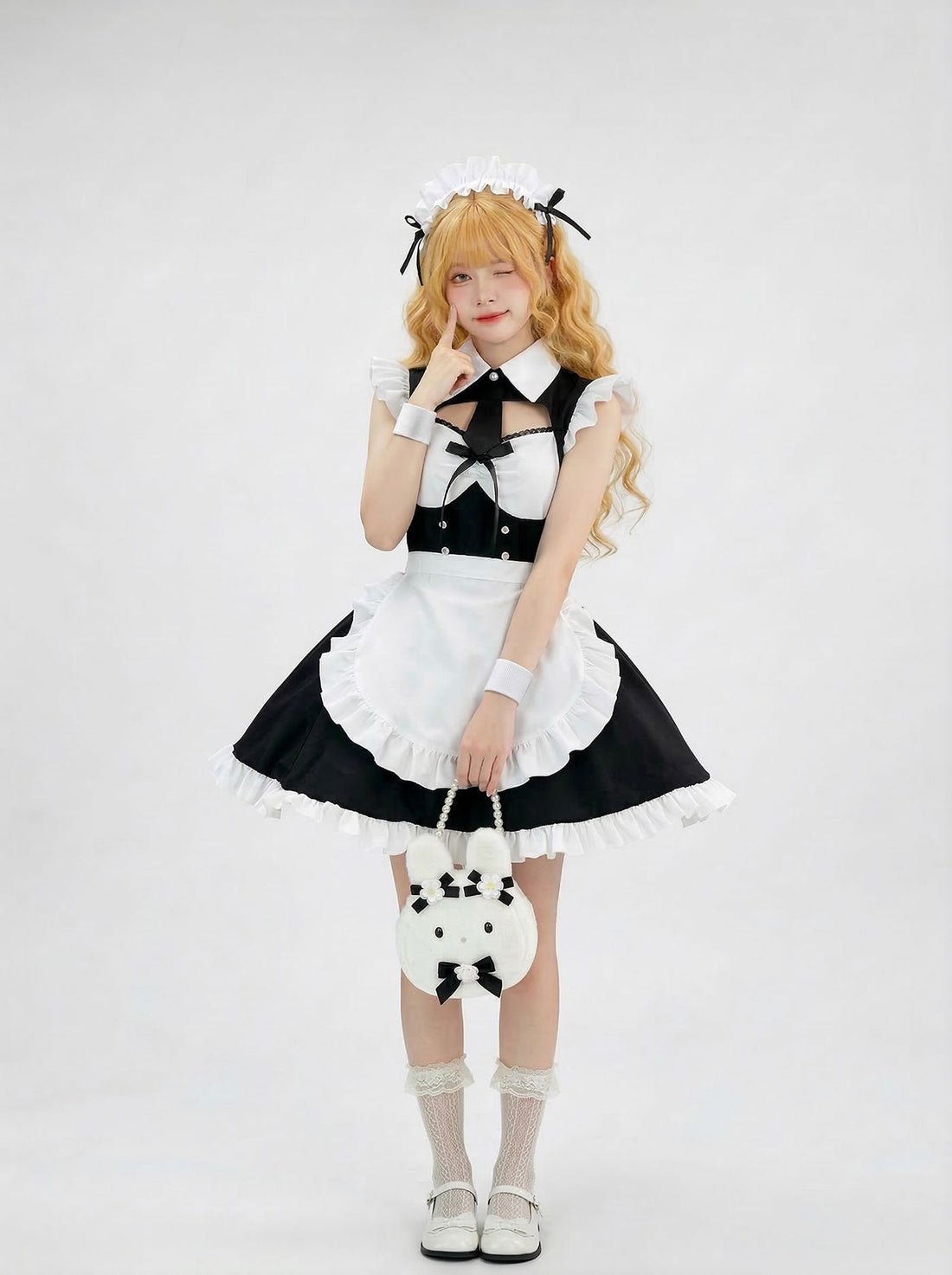 Open-back Maid Outfit Game Streamer Cosplay Lolita Dress