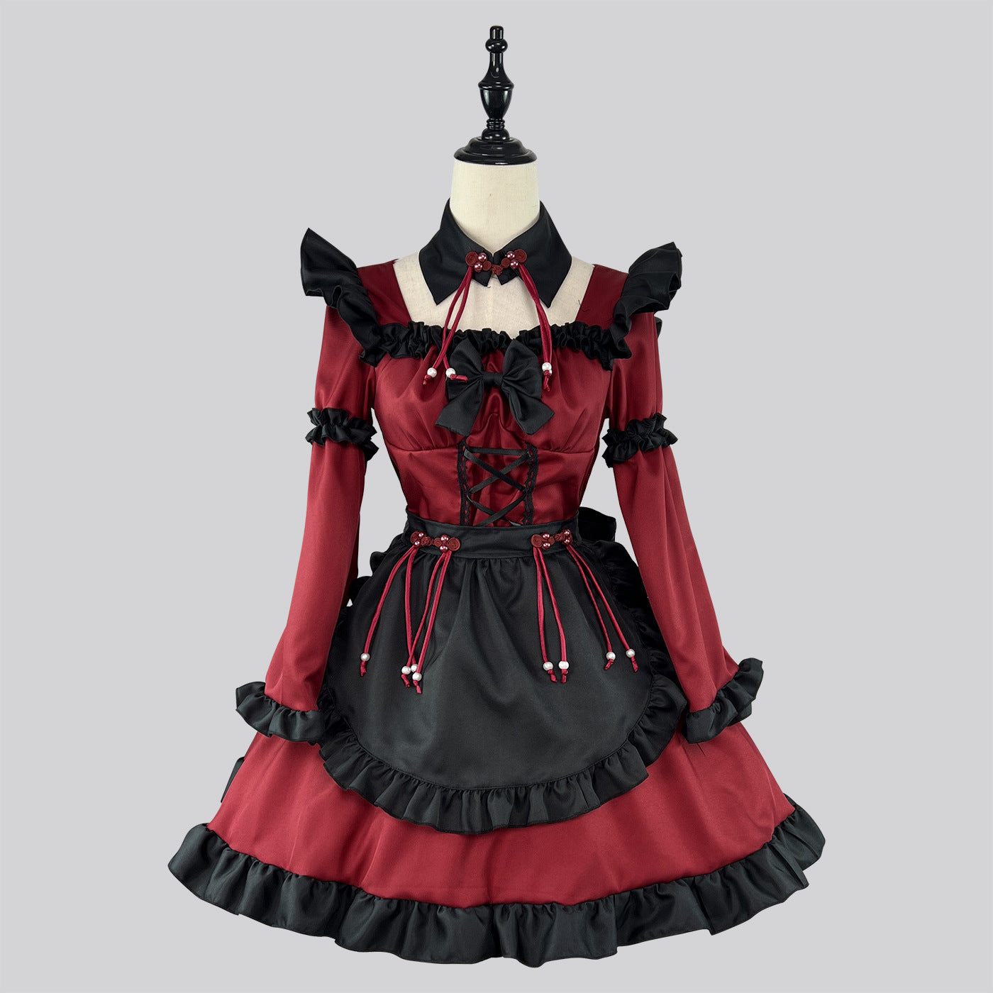 Gothic Little Devil Lolita Maid Outfit Streamer Cosplay Dress