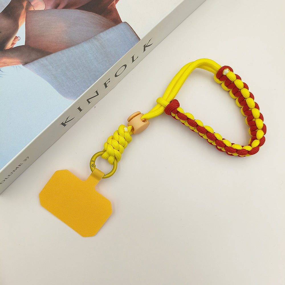 Multicolor Adjustable Wrist Phone Strap with Tether Tabs – Hand Woven Wristlet & Hand Lanyard