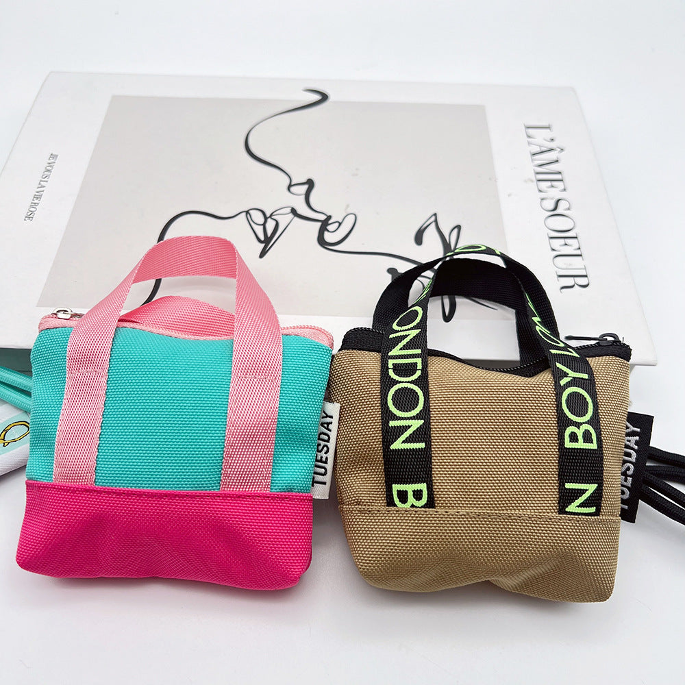 Mini Coin Purse Headphone Bag with Wrist Phone Strap Carabiner – Mini Handbag Phone Accessory