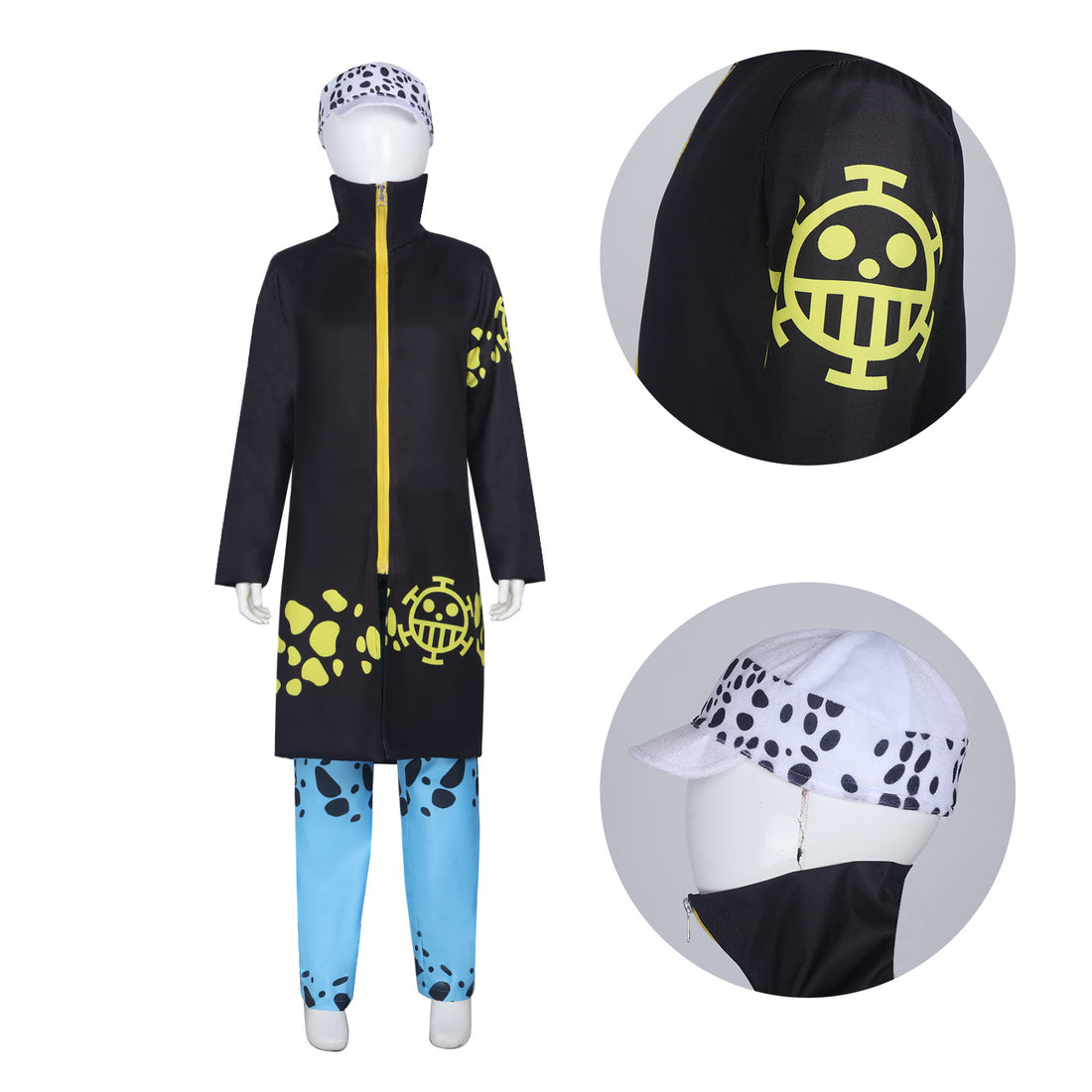 Navigation Trafalgar D. Water Law Cosplay Costume -  One Piece Halloween Kids Outfit