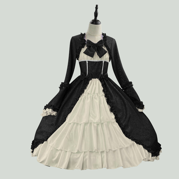 Vintage Victorian Corset-Style Ball Gown - Renaissance Patchwork Cosplay Dress