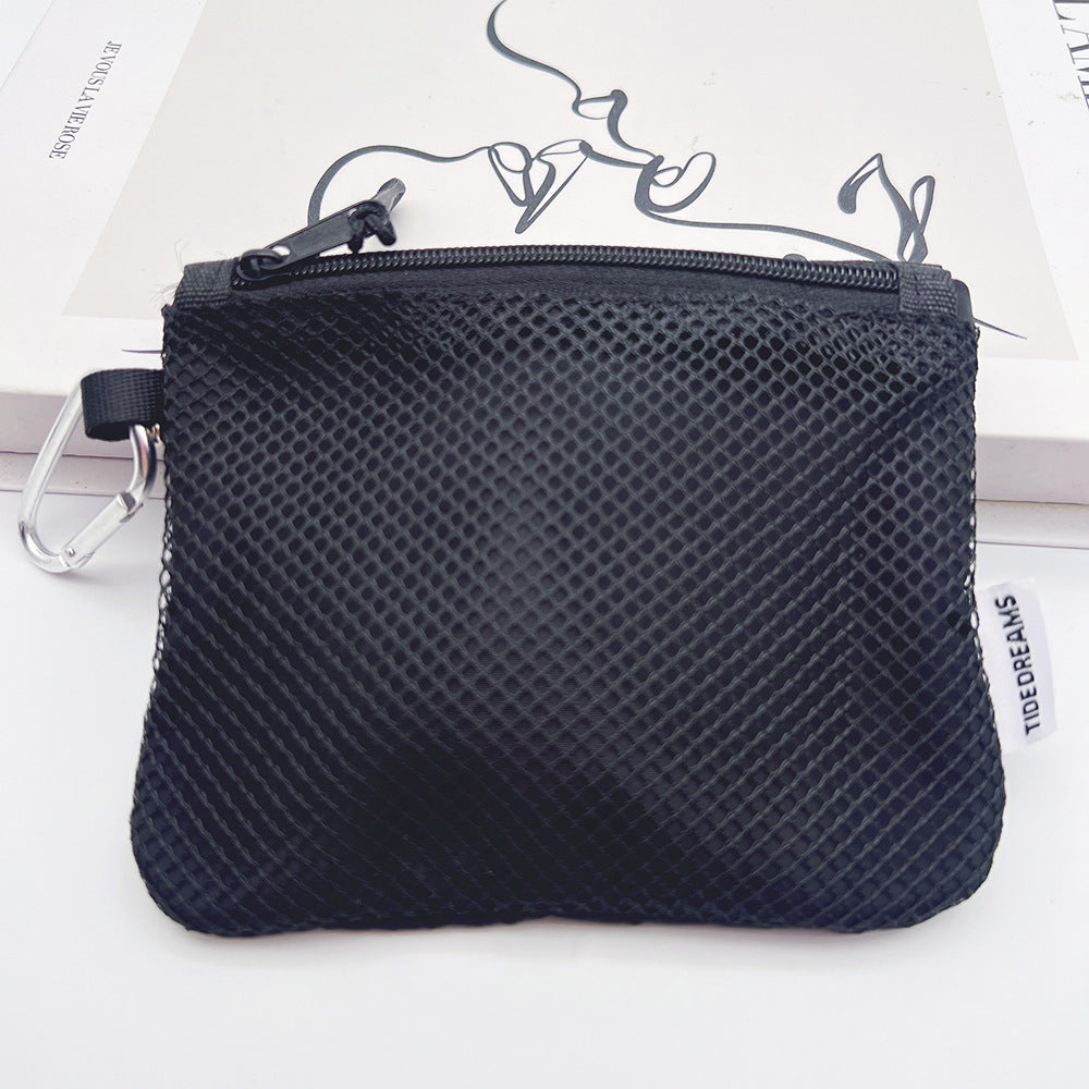 Mini Coin Purse Headphone Bag with Carabiner – Multifunctional Portable Bag Phone Accessory